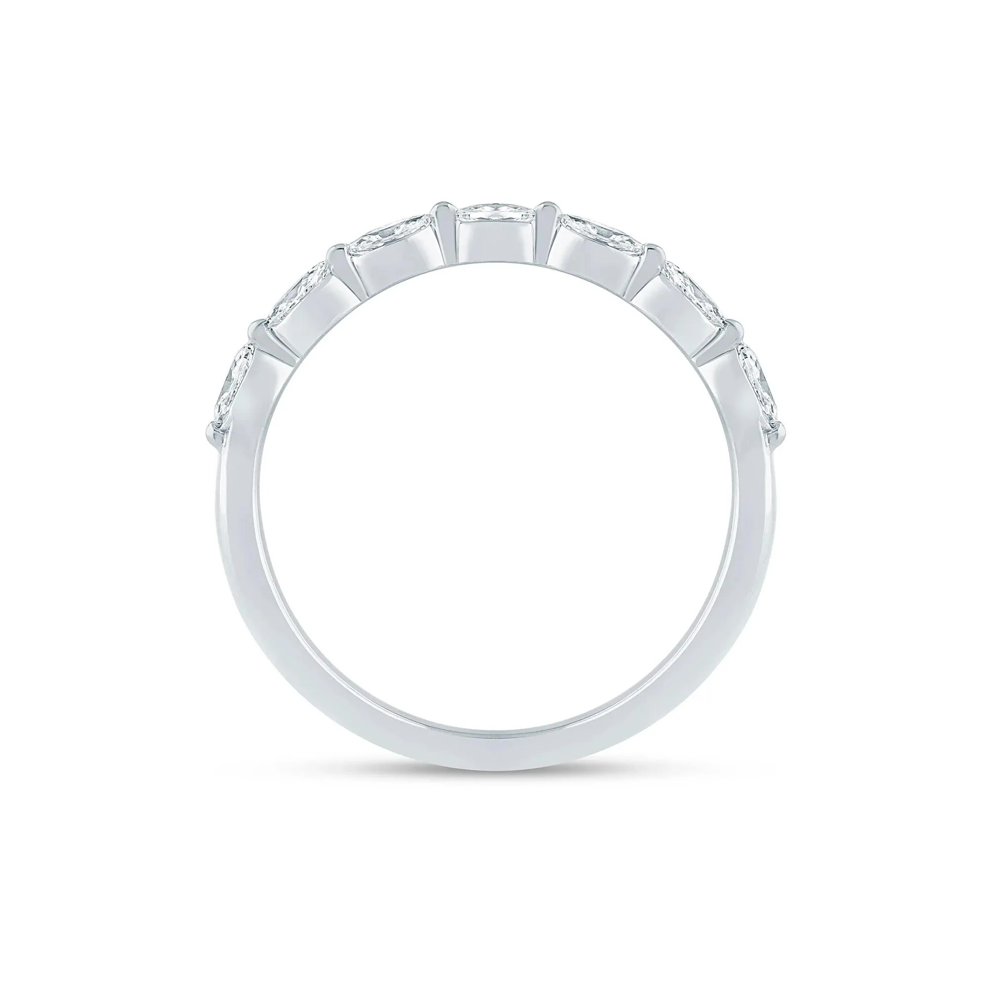 1/2 CT. Tw. Lab Grown Diamond Open Multi-Row Band Ring 14K White Gold Size 5.5 1.5mm - Image 2