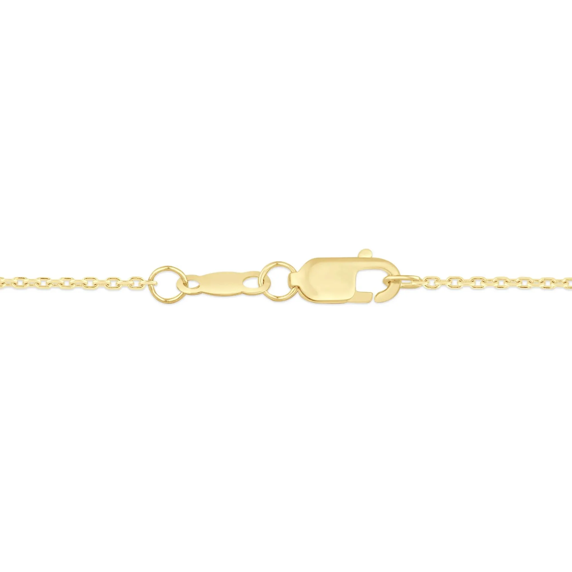 1/3 CT. Tw. Lab-Created Emerald and Lab Grown Diamond Necklace 10K Yellow Gold Size 17.75" - Image 3