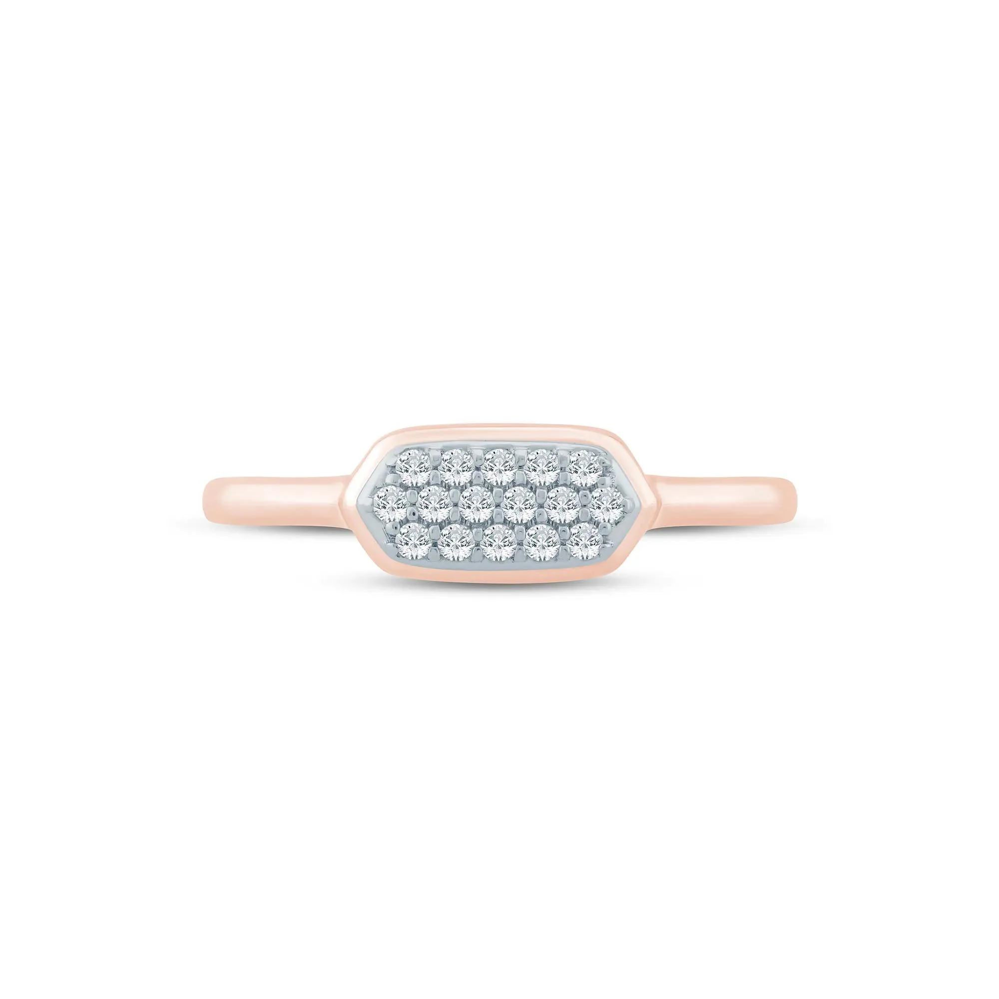 1/8 CT. Tw. Diamond Ring 10K Rose Gold Size 5 1.5mm