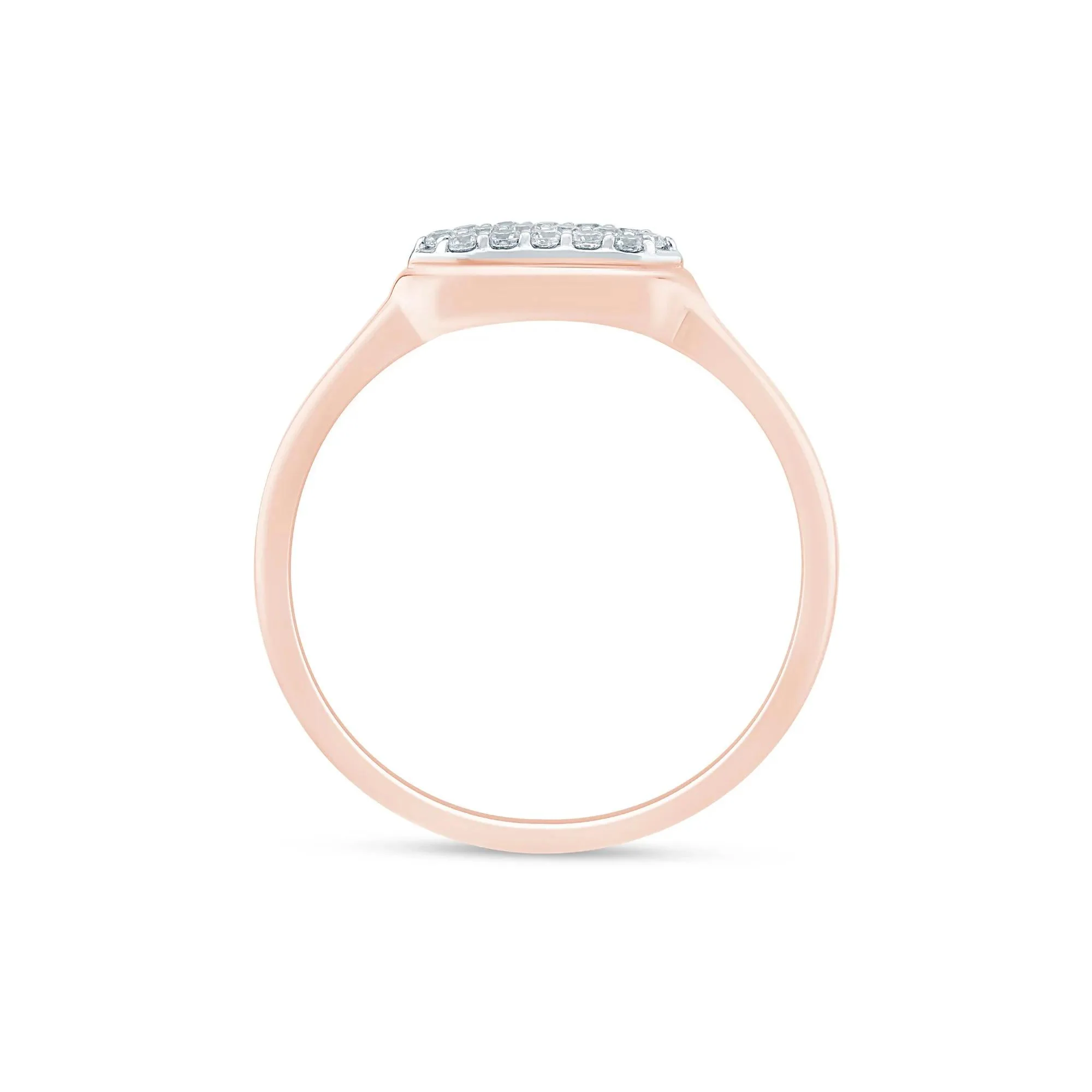 1/8 CT. Tw. Diamond Ring 10K Rose Gold Size 6.5 1.5mm - Image 2