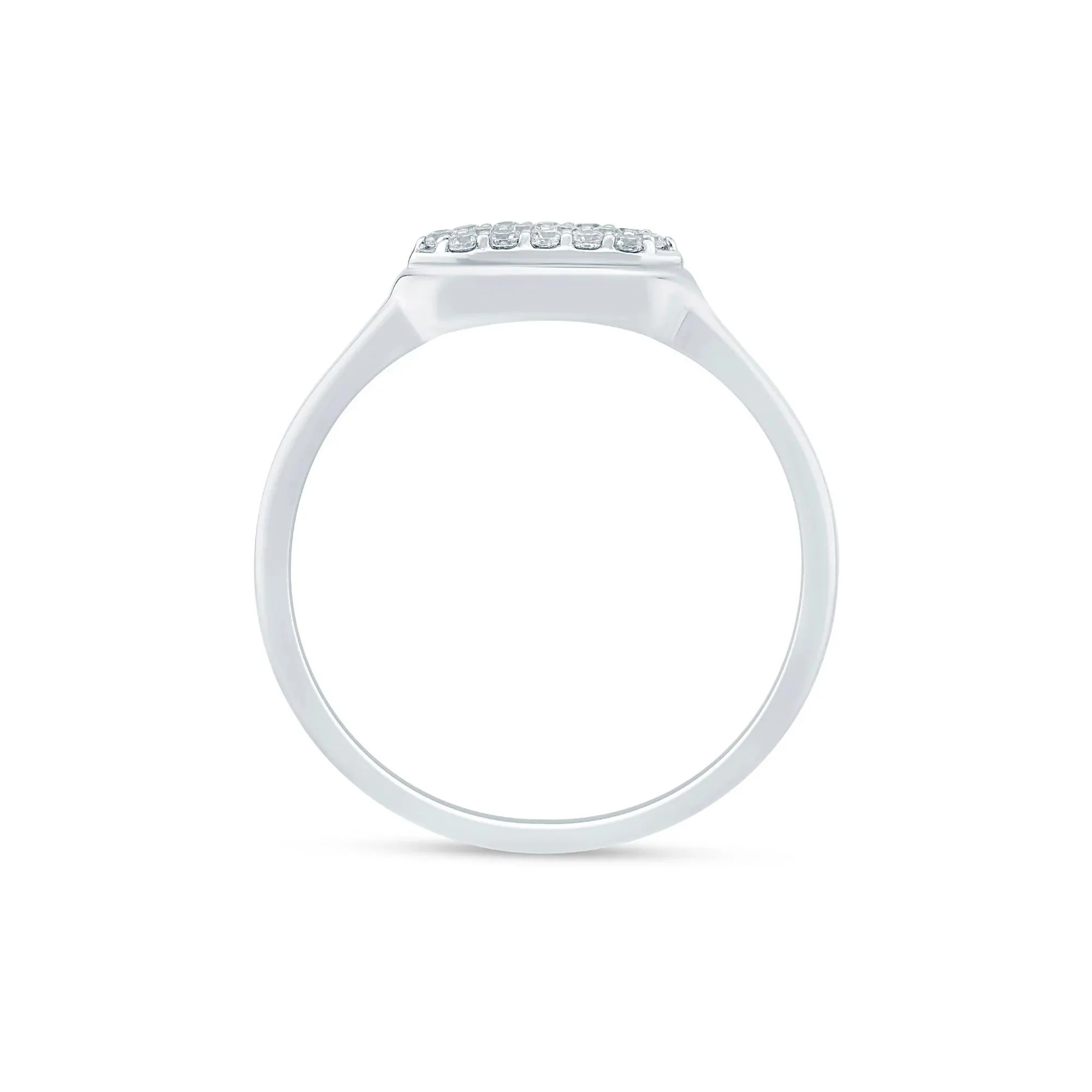 1/8 CT. Tw. Diamond Ring 10K White Gold Size 5.5 1.5mm - Image 2
