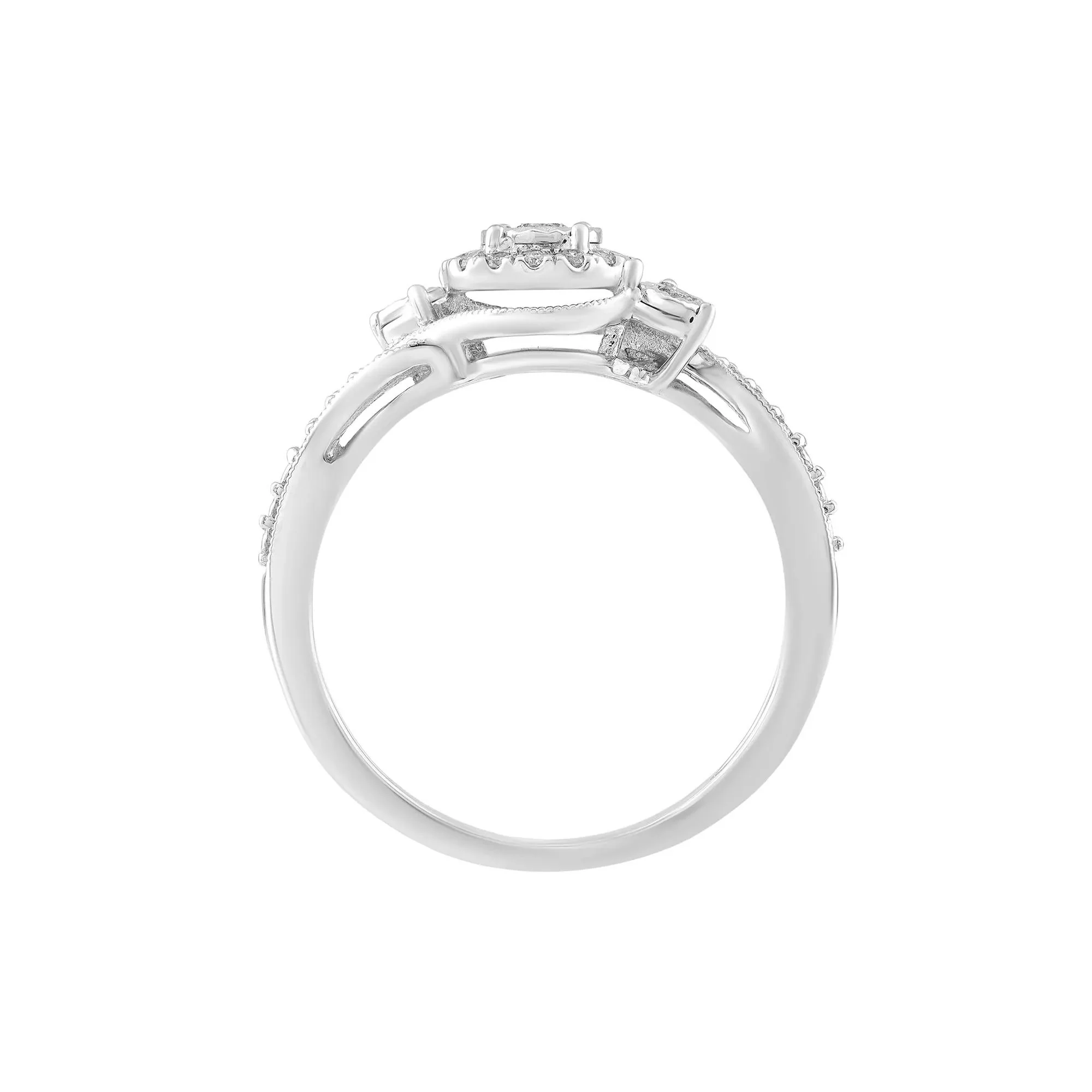 1/4 CT. Tw. Diamond Promise Ring 10K White Gold Size 7 - Image 2