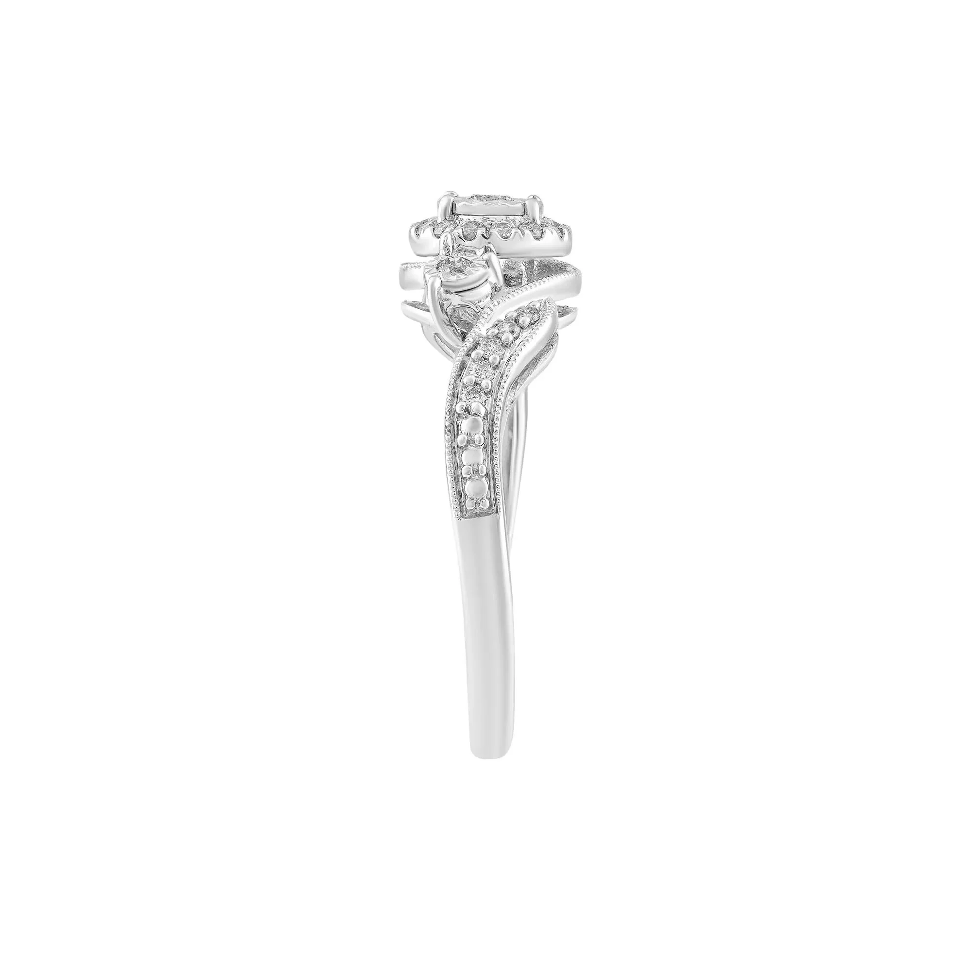 1/4 CT. Tw. Diamond Promise Ring 10K White Gold Size 7 - Image 3