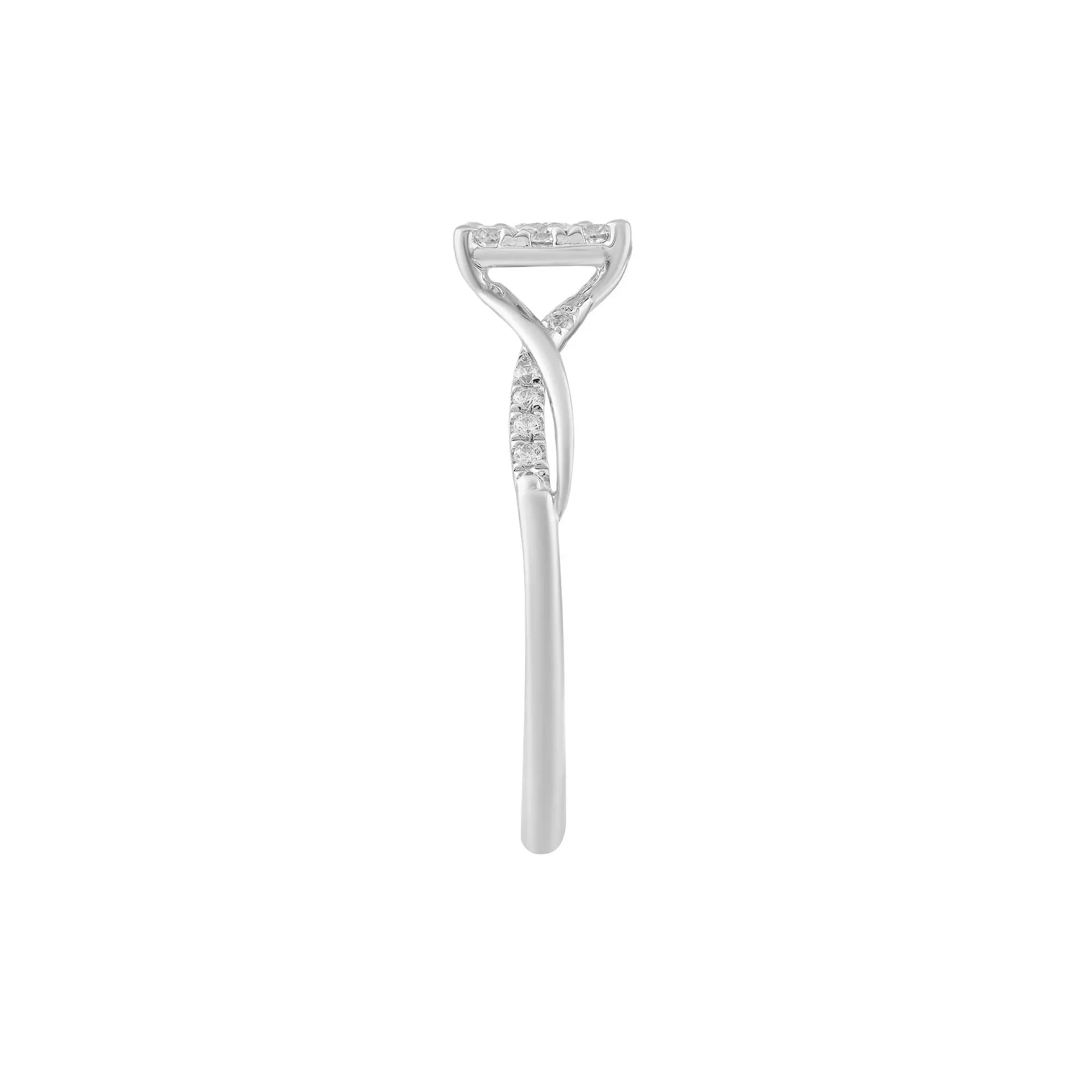 1/3 CT. Tw. Diamond Composite Promise Ring 10K White Gold Size 7.5 - Image 3