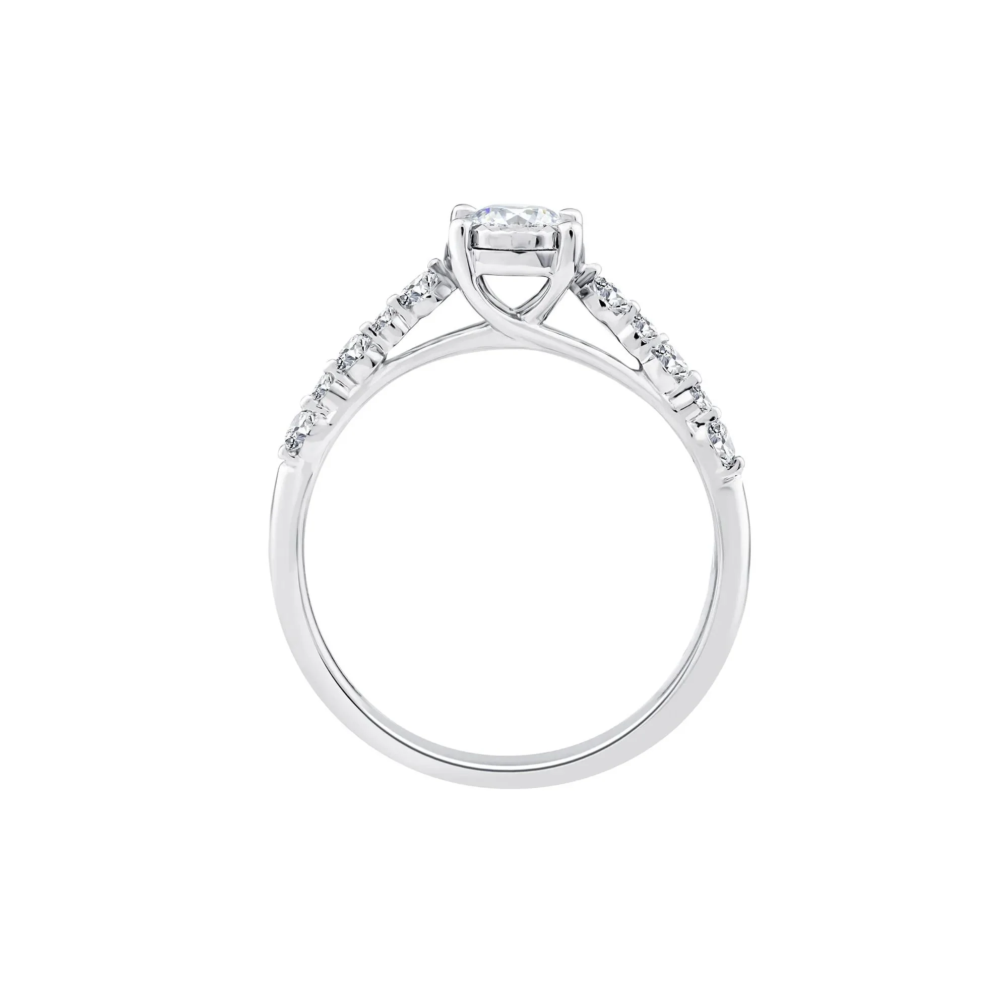 1/2 CT. Tw. Lab Grown Diamond Promise Ring 10K White Gold Size 6 1mm - Image 2