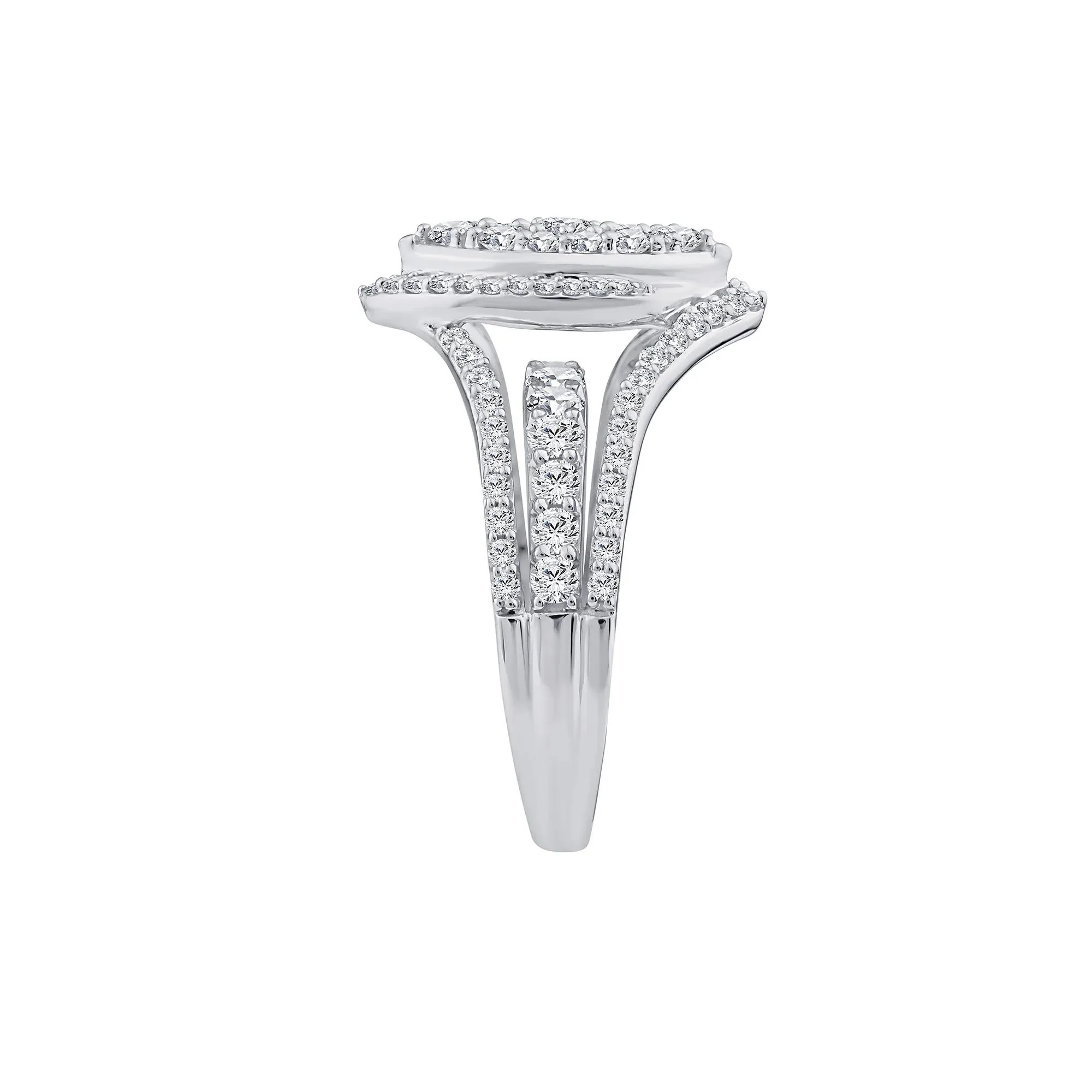 1/2 CT. Tw. Diamond Composite Engagement Ring 10K White Gold Size 8 2mm - Image 3
