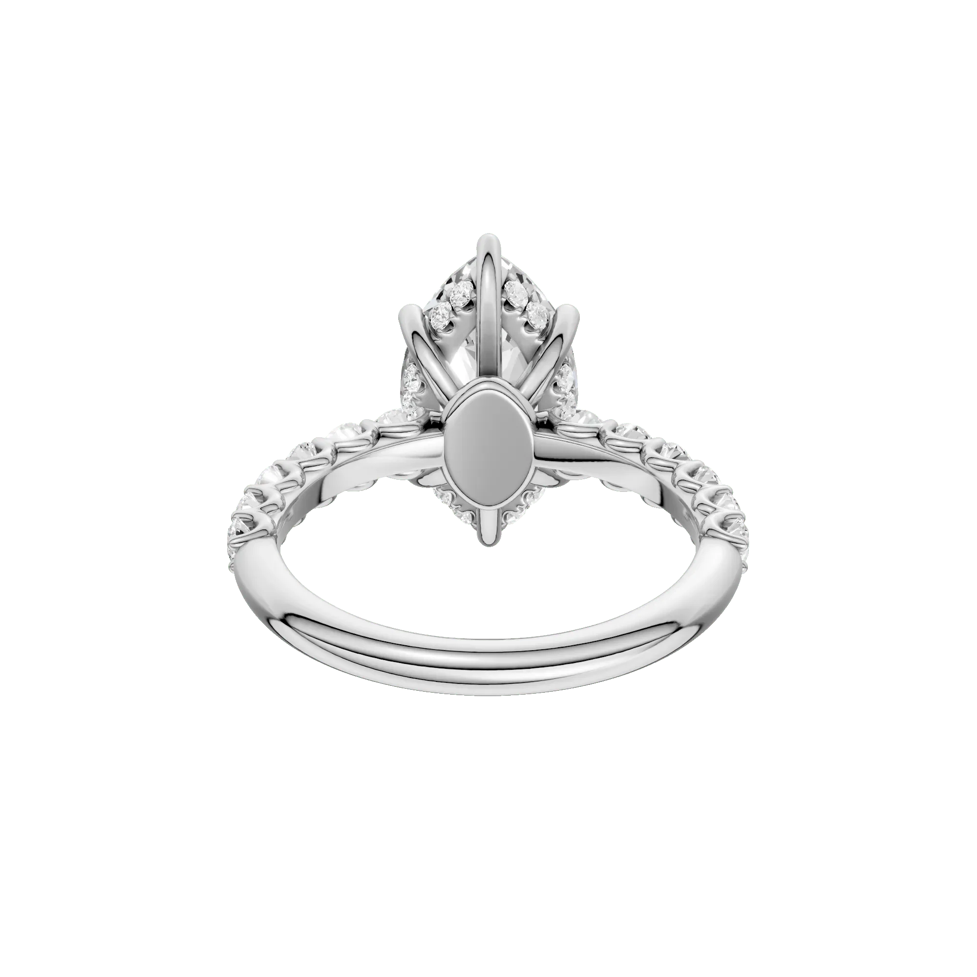 3 5/8 CT. Tw. Lab Grown Diamond Engagement Ring 14K White Gold Size 7.5 2mm - Image 5