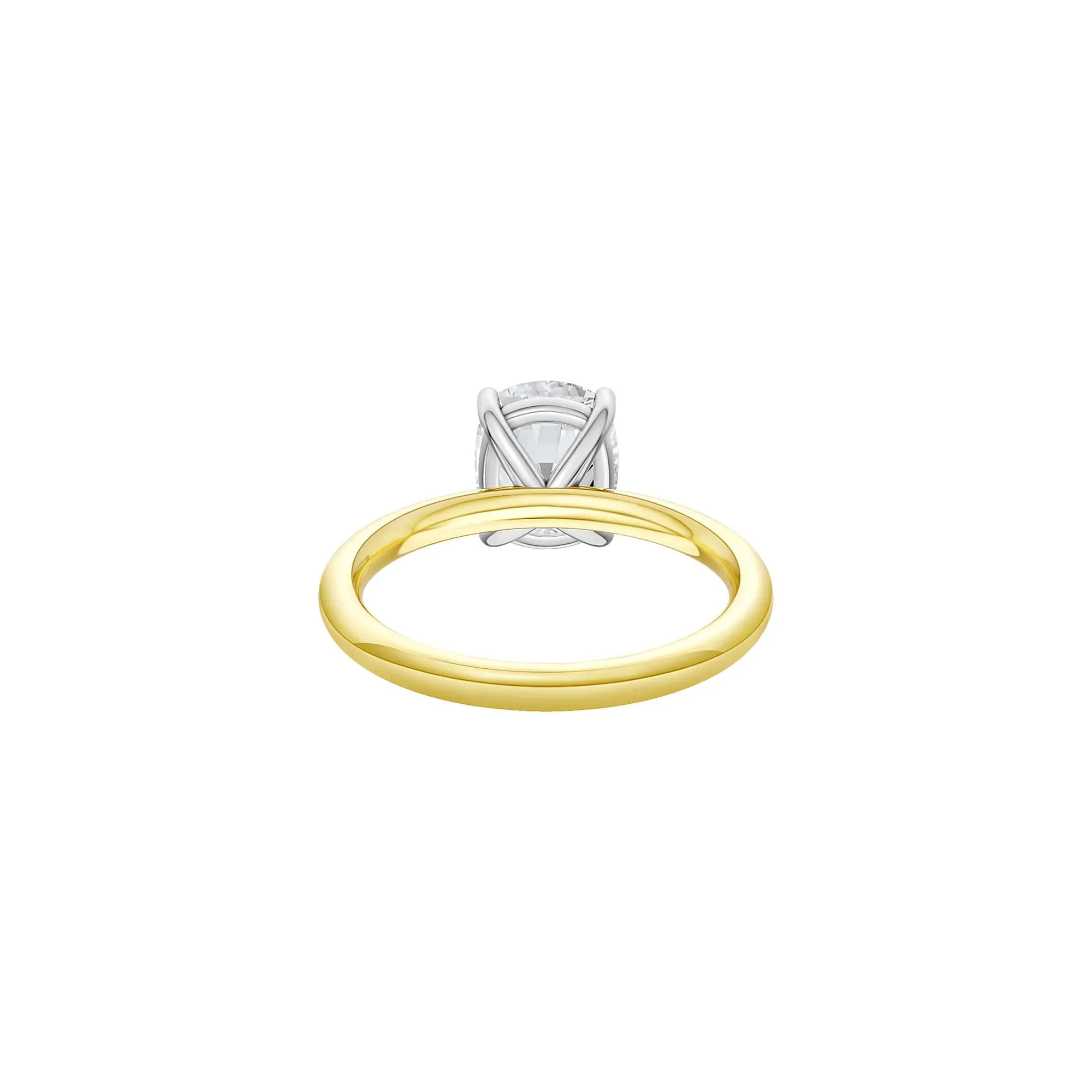 2 CT. Tw. Lab Grown Diamond Elongated Cushion-Cut Engagement Ring 14K Yellow and White Gold Size 10.5 2mm - Image 3