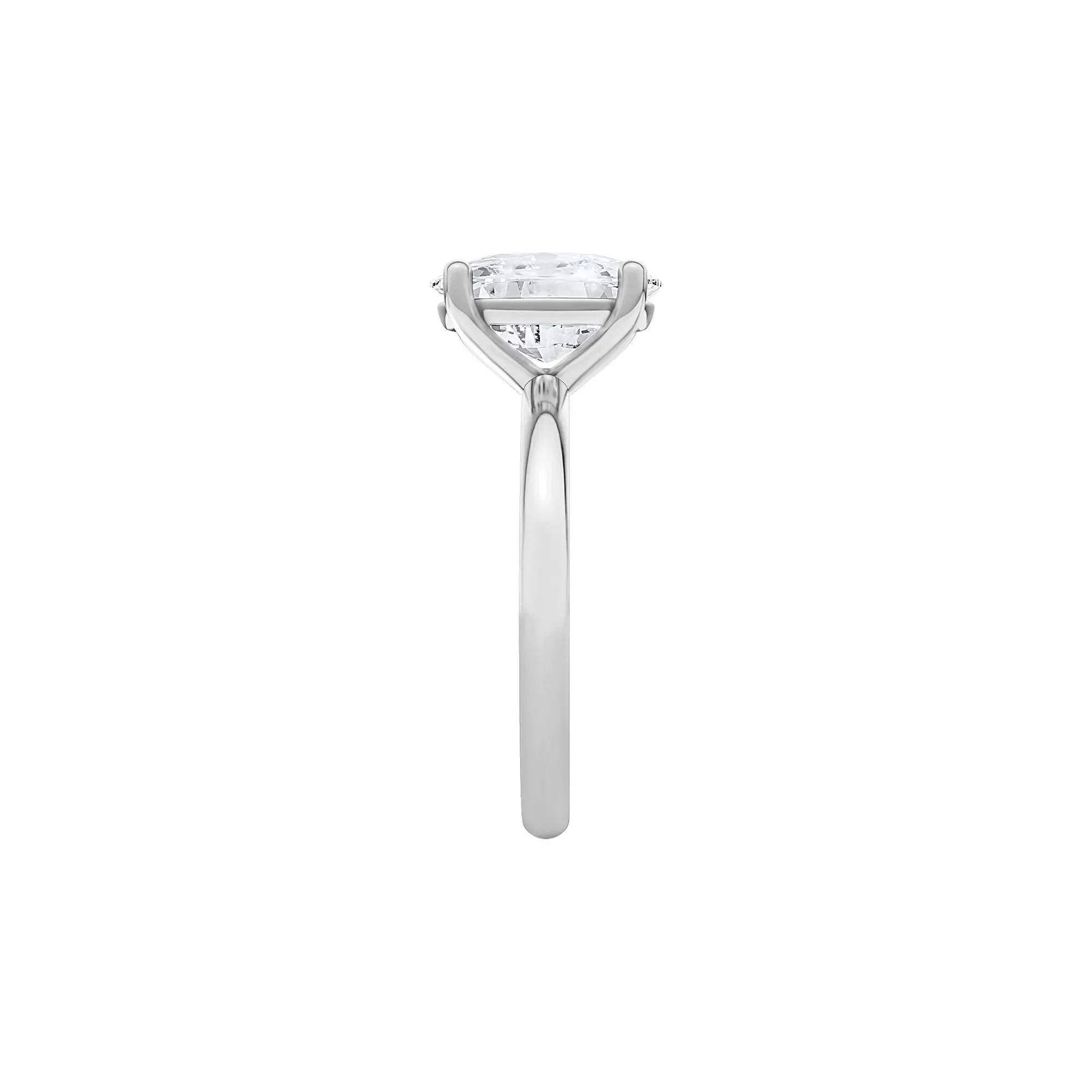 2 CT. Tw. Lab Grown Diamond Elongated Cushion-Cut Engagement Ring 14K White Gold Size 4 2mm - Image 3