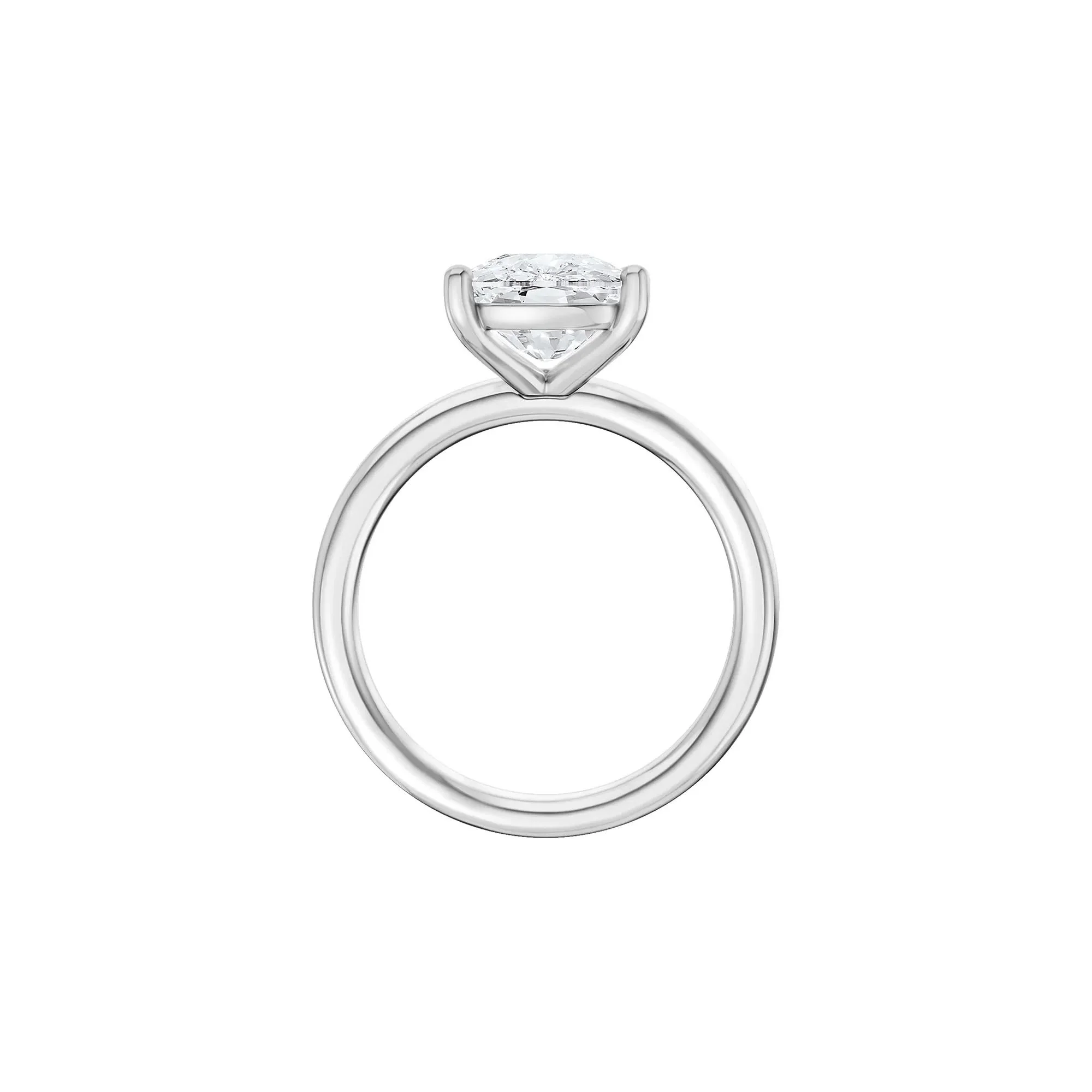 2 CT. Tw. Lab Grown Diamond Elongated Cushion-Cut Engagement Ring 14K White Gold Size 9.5 2mm - Image 2