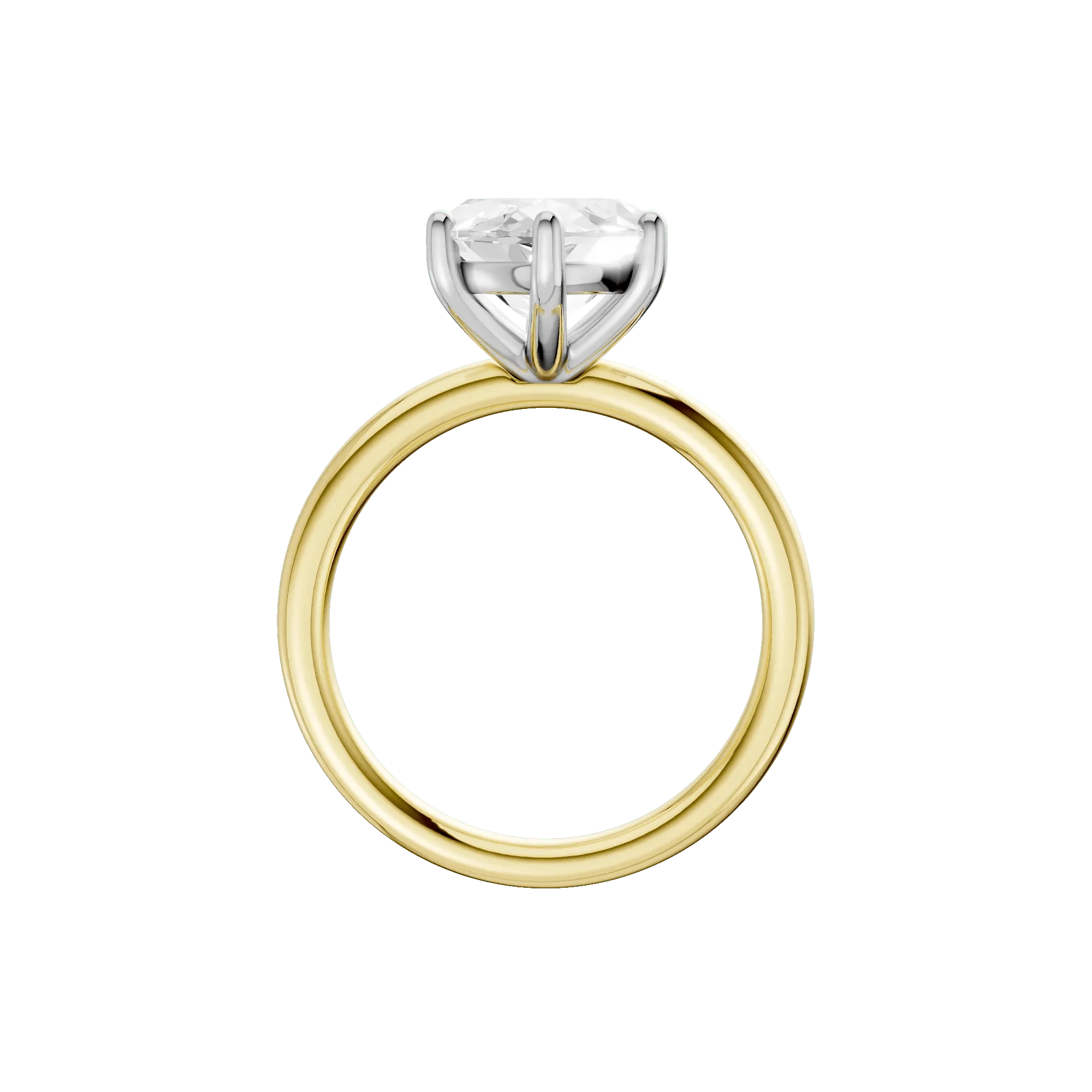 4 CT. Tw. Lab Grown Diamond Marquise Solitaire Engagement Ring 14K Yellow and White Gold Size 11 2mm - Image 3