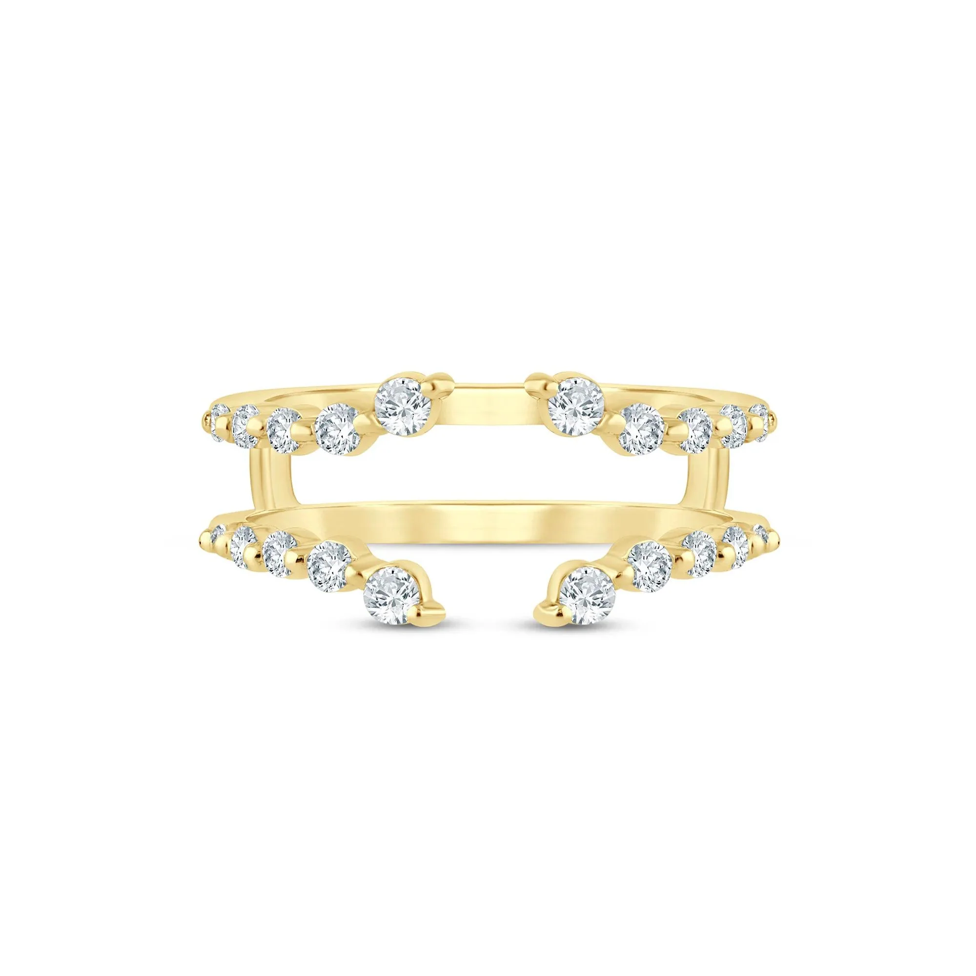 3/8 CT. Tw. Lab Grown Diamond Open Ring Insert 14K Yellow Gold Size 5.5 1.5mm