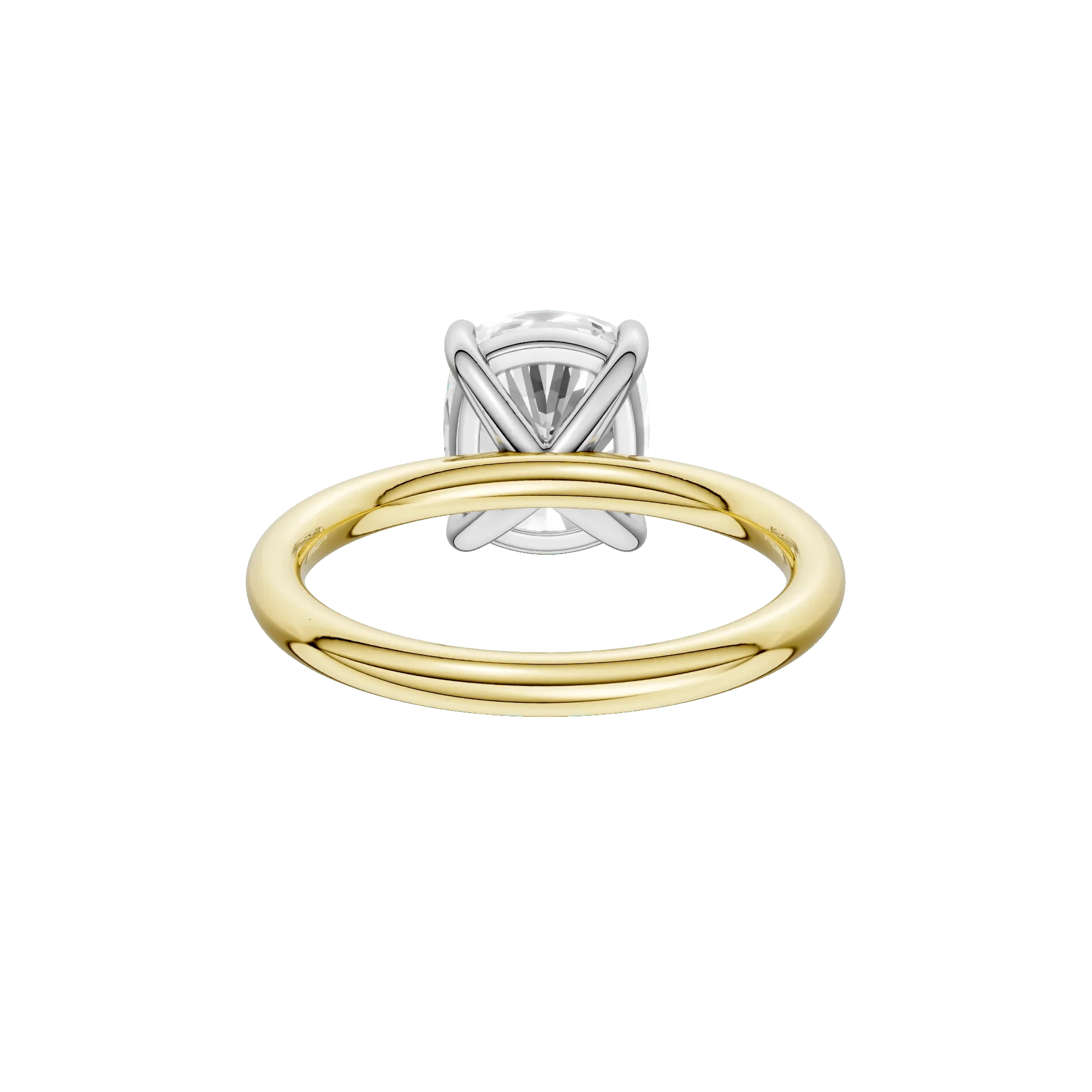 3 CT. Tw. Lab Grown Diamond Elongated Cushion-Cut Engagement Ring 14K Yellow and White Gold Size 10.5 2mm - Image 5