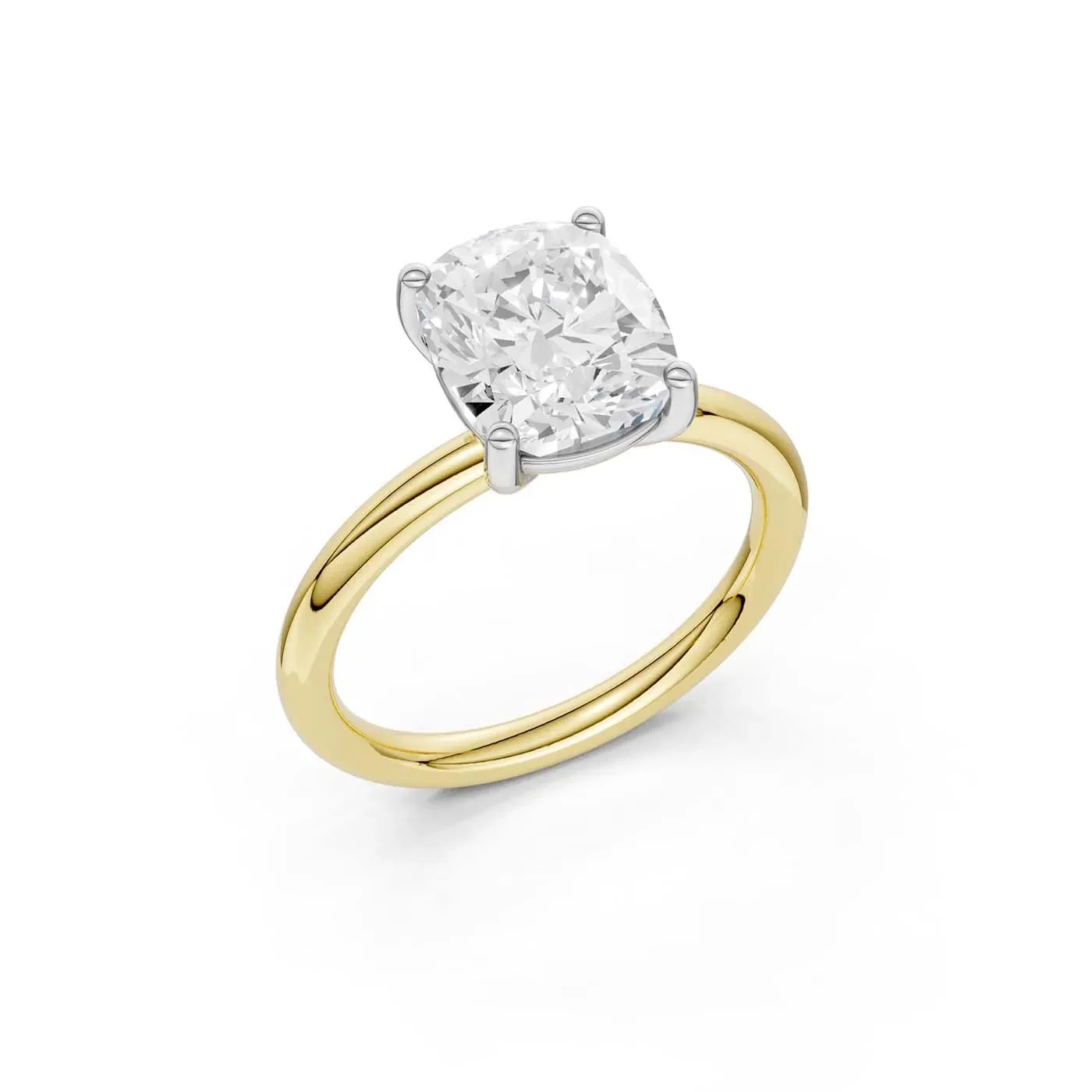 3 CT. Tw. Lab Grown Diamond Elongated Cushion-Cut Engagement Ring 14K Yellow and White Gold Size 11.5 2mm - Image 2