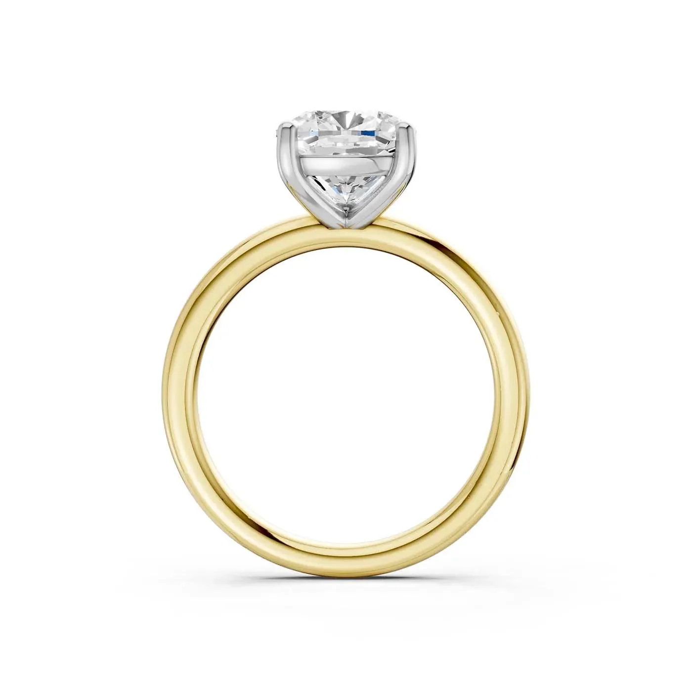 3 CT. Tw. Lab Grown Diamond Elongated Cushion-Cut Engagement Ring 14K Yellow and White Gold Size 12 2mm - Image 3