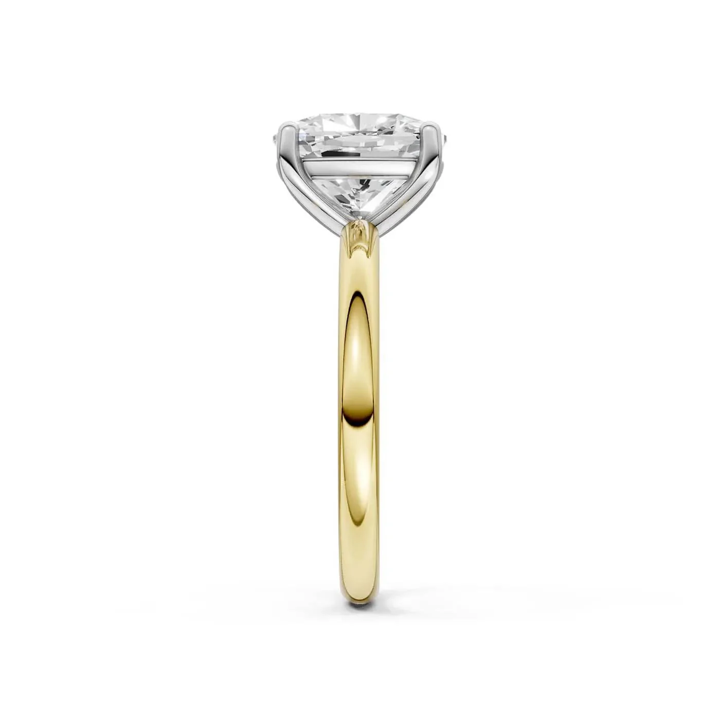3 CT. Tw. Lab Grown Diamond Elongated Cushion-Cut Engagement Ring 14K Yellow and White Gold Size 5.5 2mm - Image 4