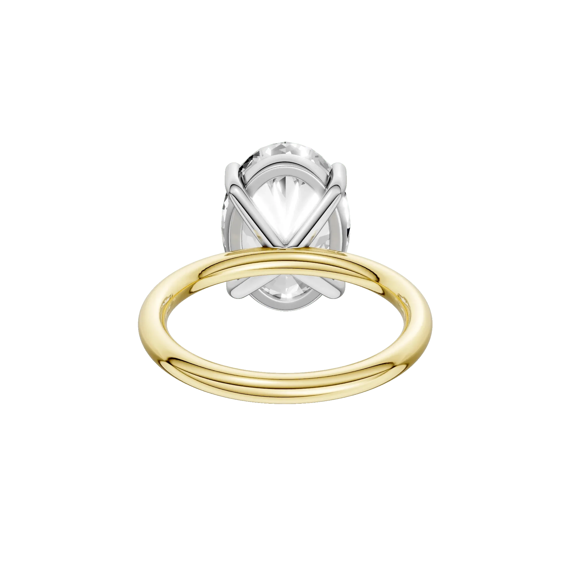 5 CT. Tw. Lab Grown Diamond Oval Solitaire Engagement Ring 14K Yellow & White Gold Size 11.5 2mm - Image 5