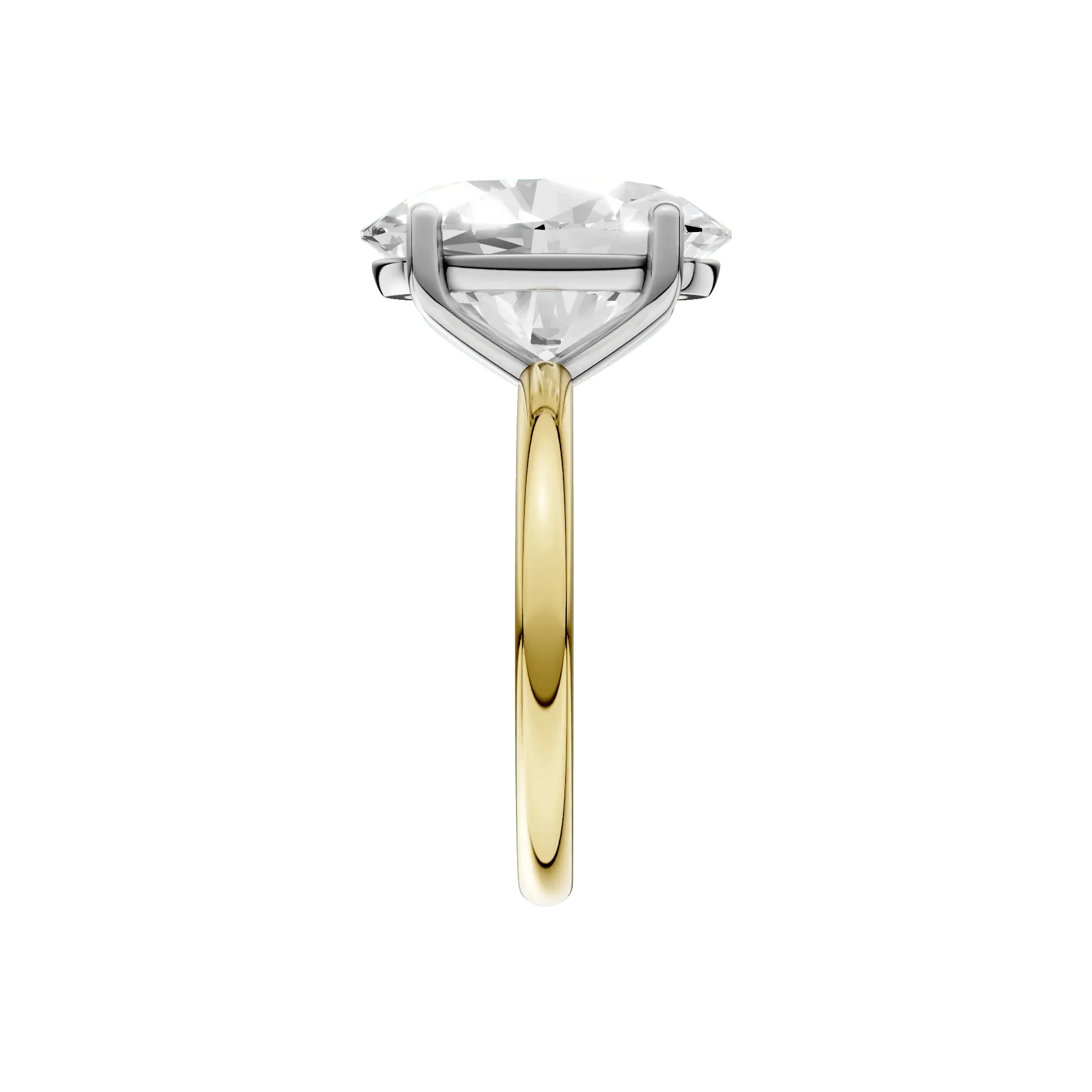 5 CT. Tw. Lab Grown Diamond Oval Solitaire Engagement Ring 14K Yellow & White Gold Size 7 2mm - Image 4