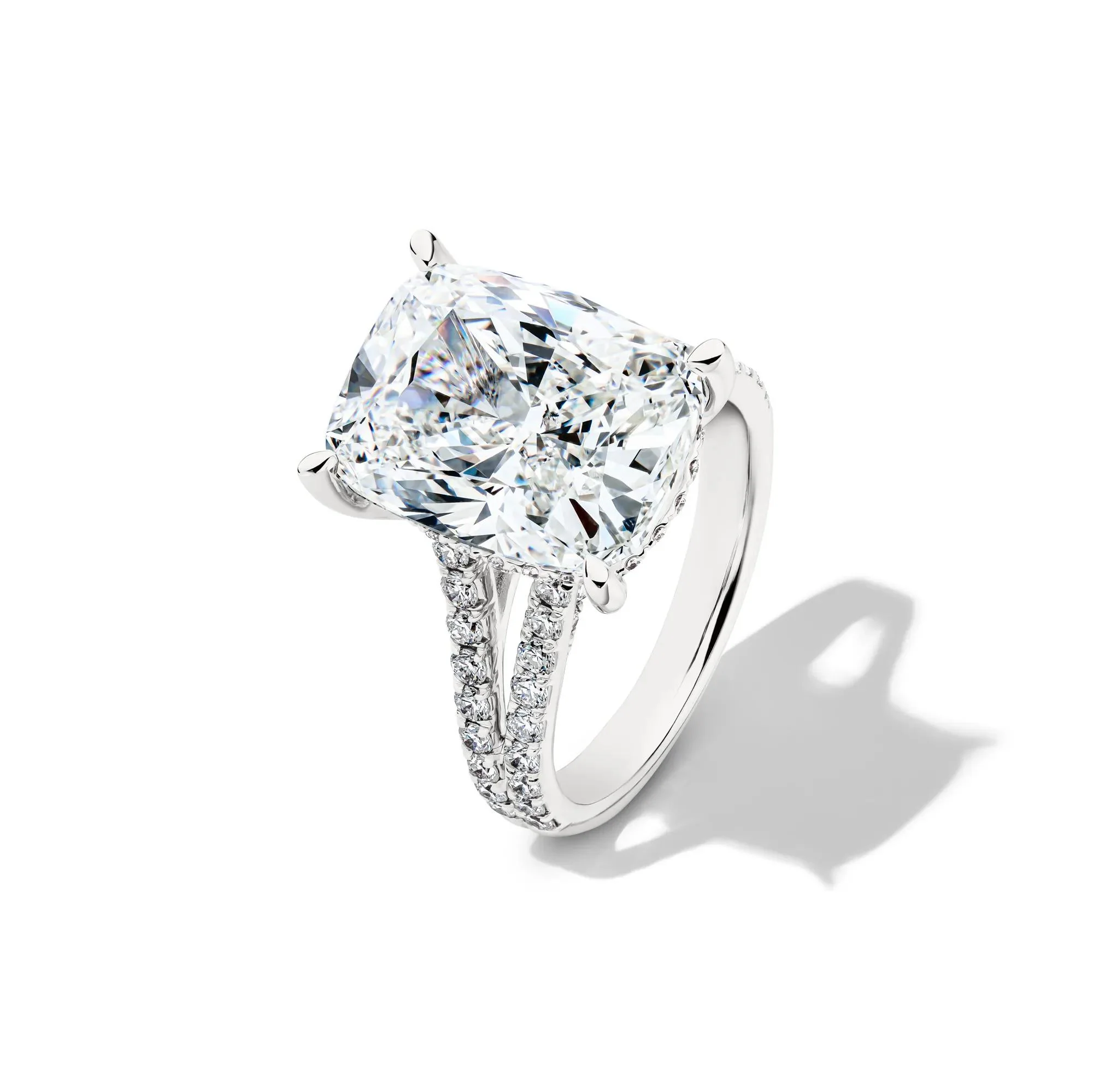 11 CT. Tw. Lab Grown Diamond Elongated Cushion-Cut Engagement Ring 14K White Gold Size 8 1.5mm - Image 4