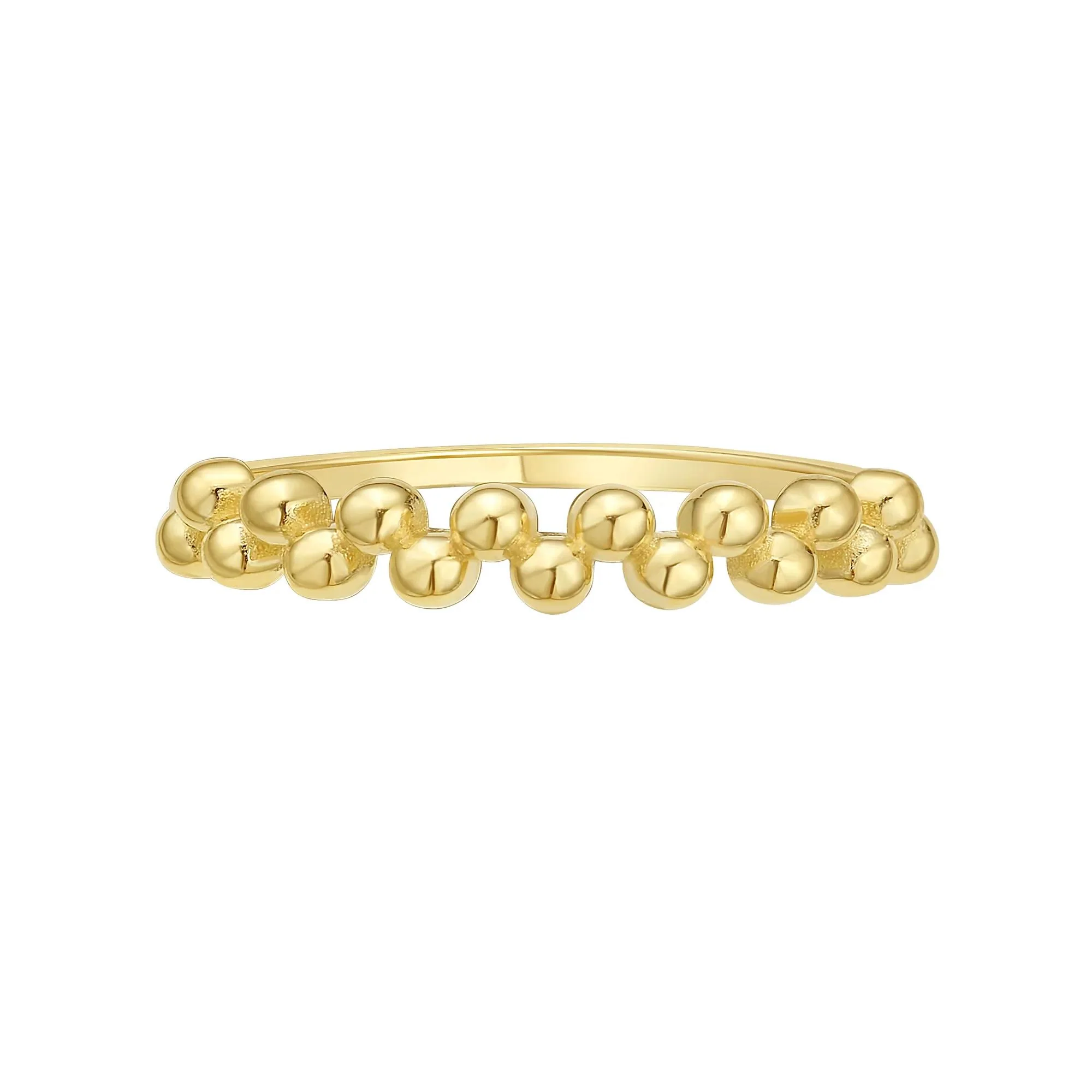 Double-Row Bead Ring 14K Yellow Gold Size 6