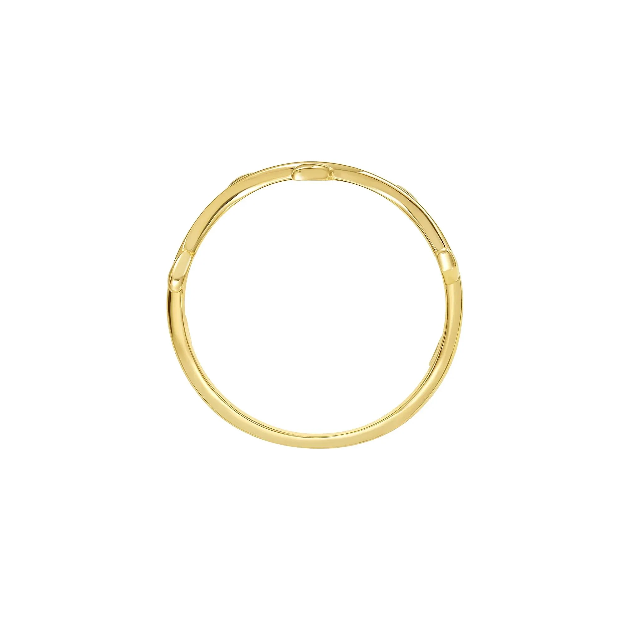 Leaf Stack Ring 14K Yellow Gold Size 6 - Image 2