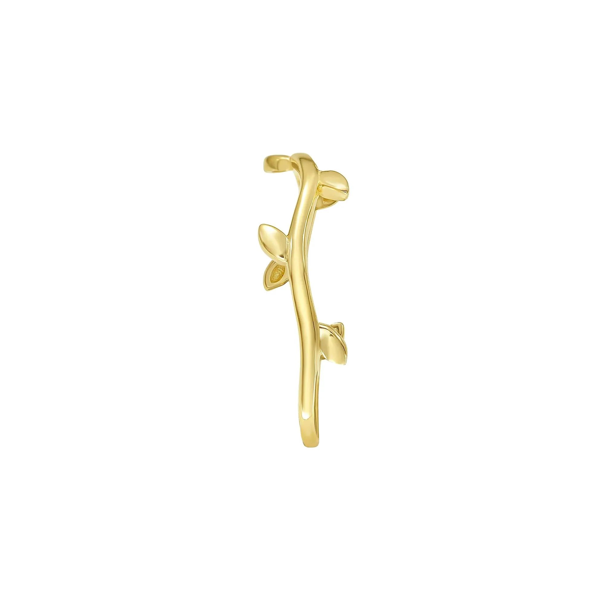 Leaf Stack Ring 14K Yellow Gold Size 8.5 - Image 3