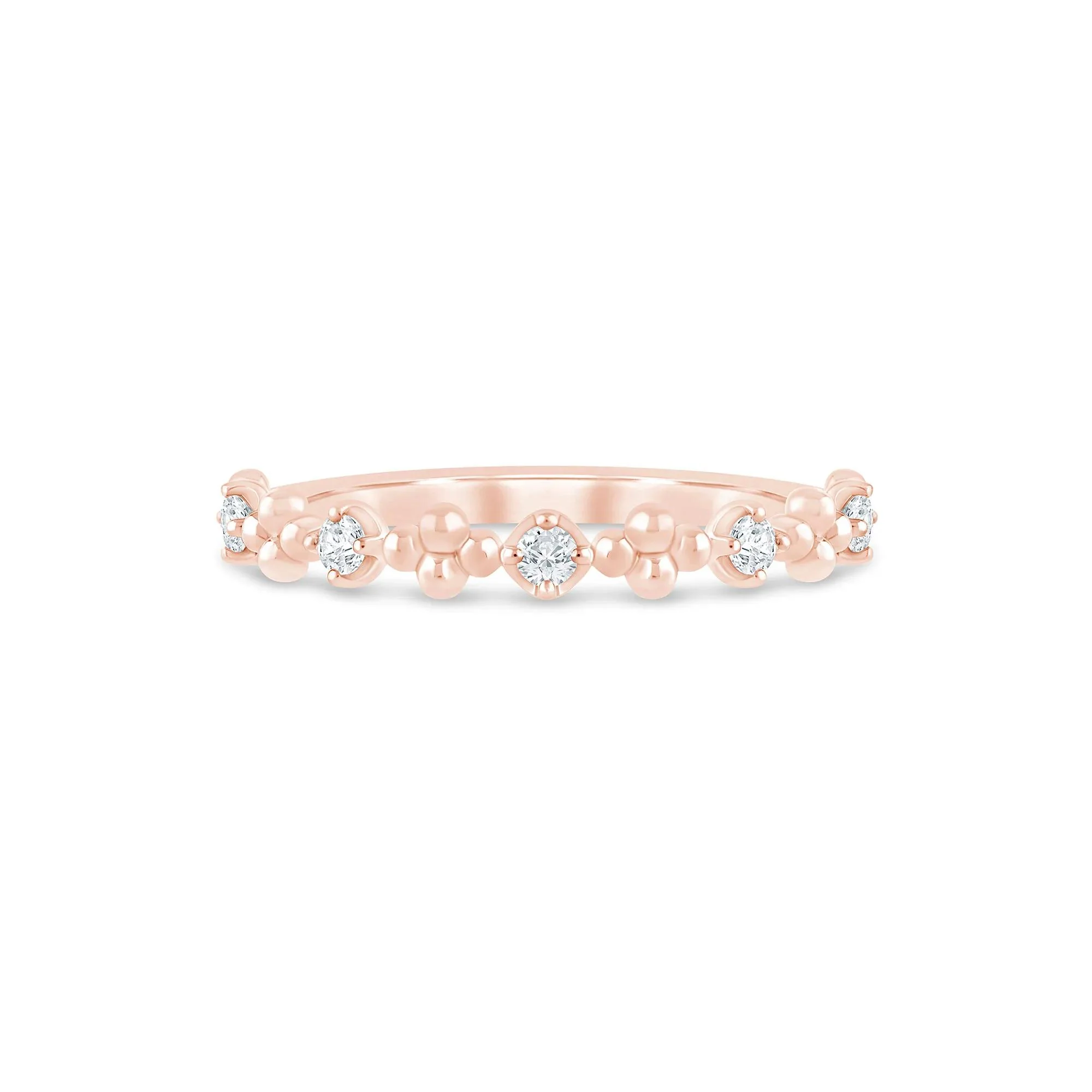 1/8 CT. Tw. Lab Grown Diamond Stack Band Ring 10K Rose Gold Size 6 1.5mm