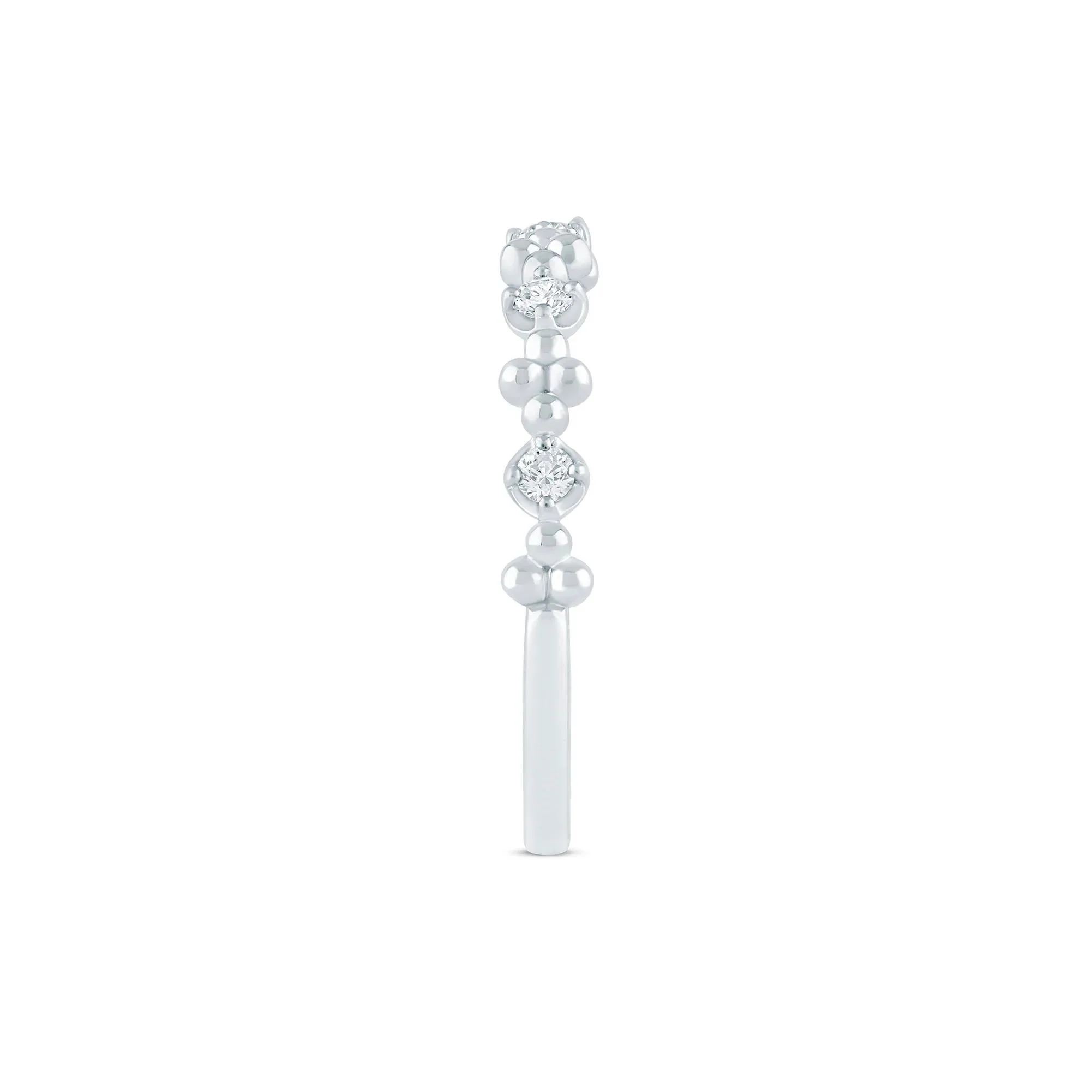 1/8 CT. Tw. Lab Grown Diamond Stack Band Ring 10K White Gold Size 5.5 1.5mm - Image 3