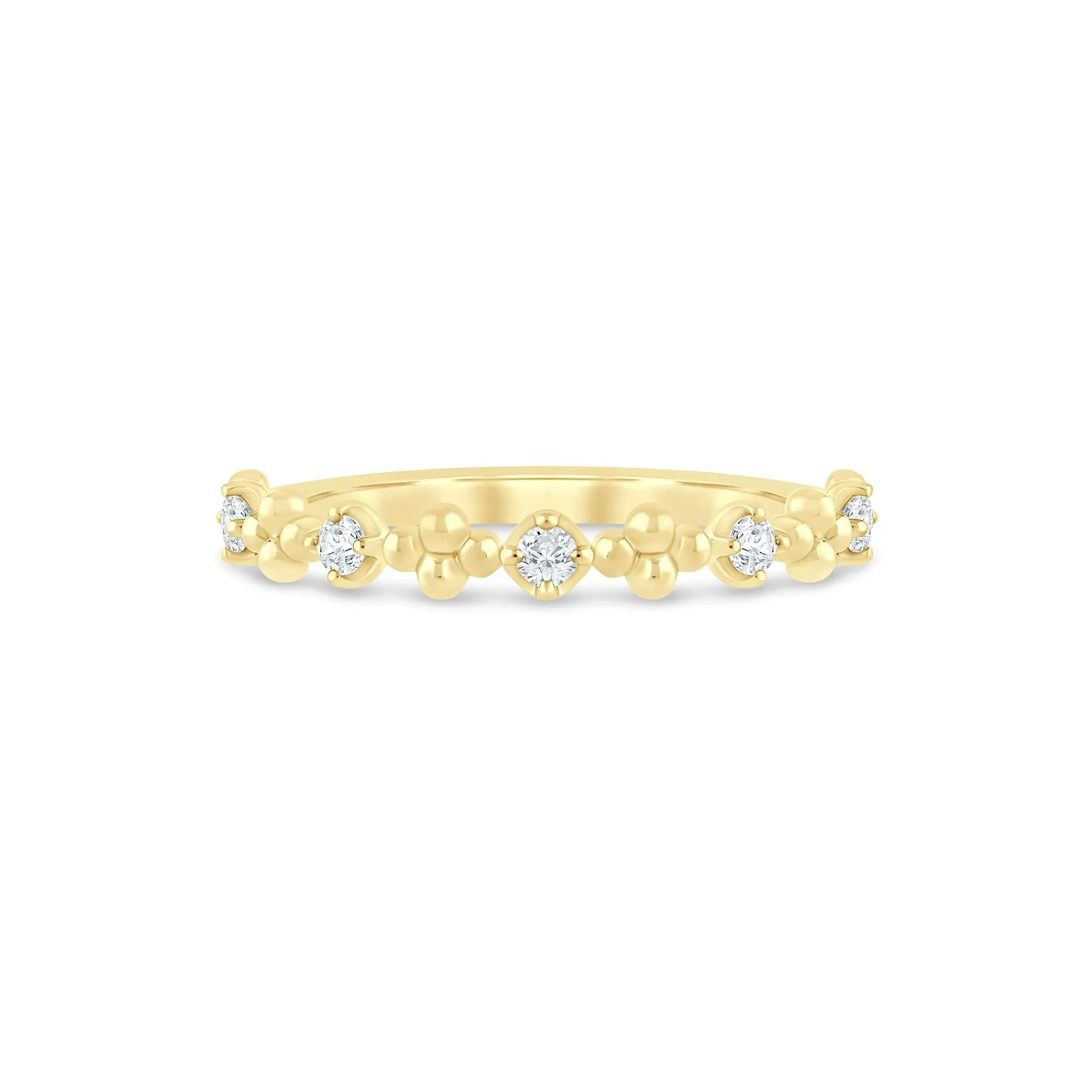 1/8 CT. Tw. Lab Grown Diamond Stack Band Ring 10K Yellow Gold Size 8 1.5mm