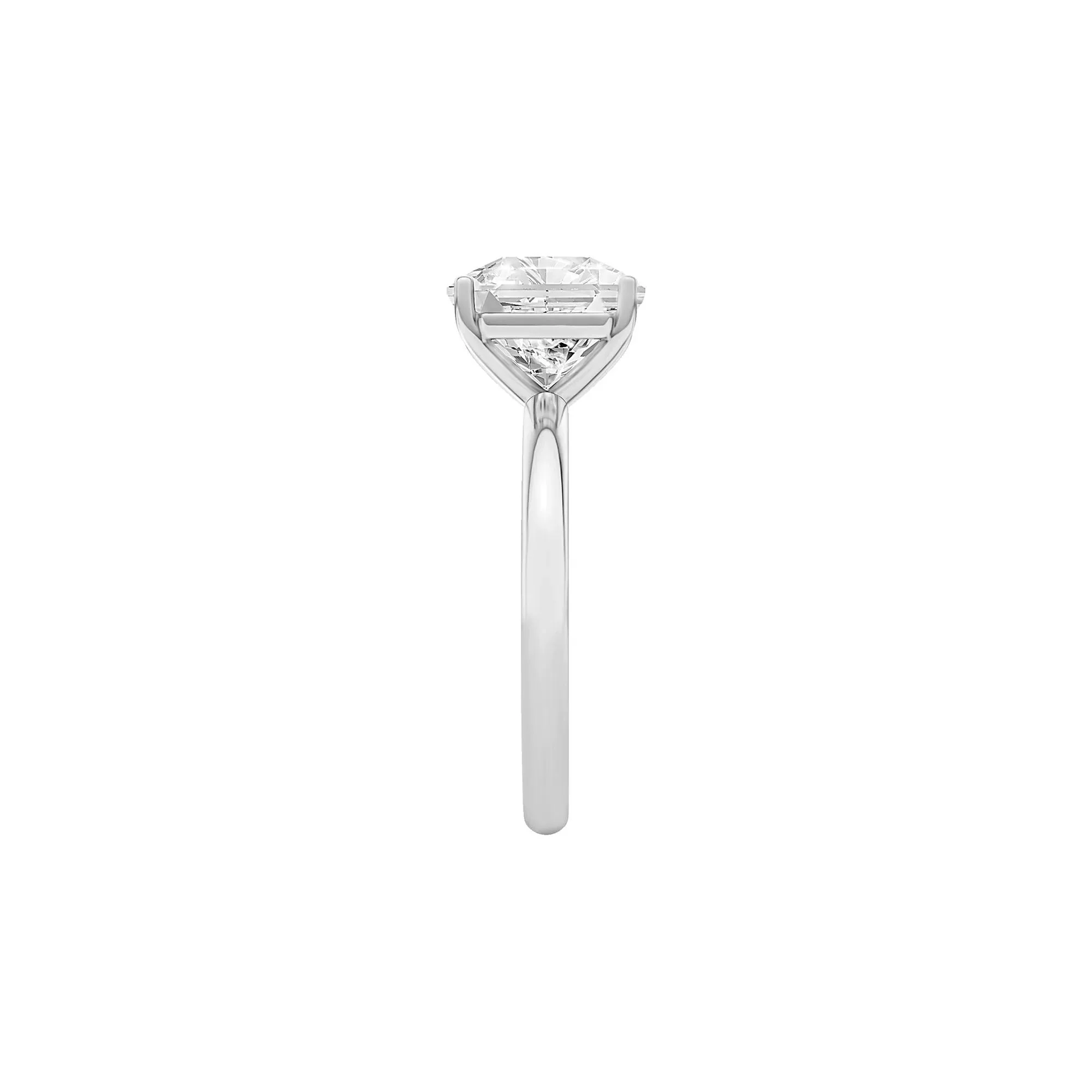 Lab Grown Diamond Square Radiant-Cut Solitaire Engagement Ring 14K White Gold (3 CT.) Size 6.5 2mm - Image 3