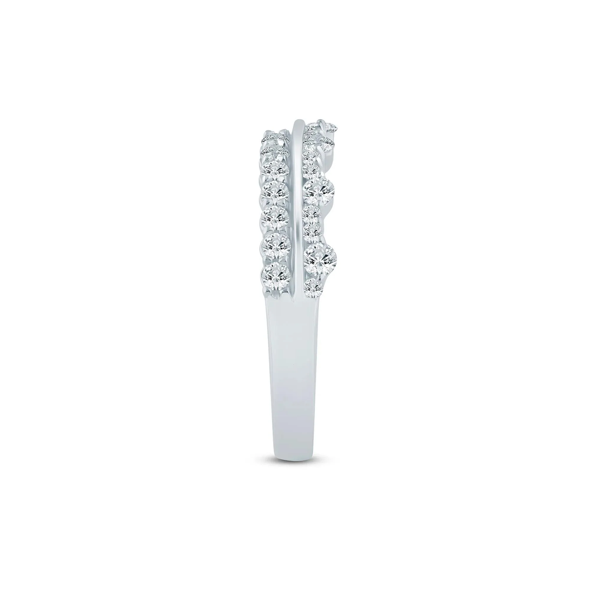 5/8 CT. Tw. Lab Grown Diamond Multi-Row Anniversary Band Ring 14K White Gold Size 8 2.5mm - Image 3