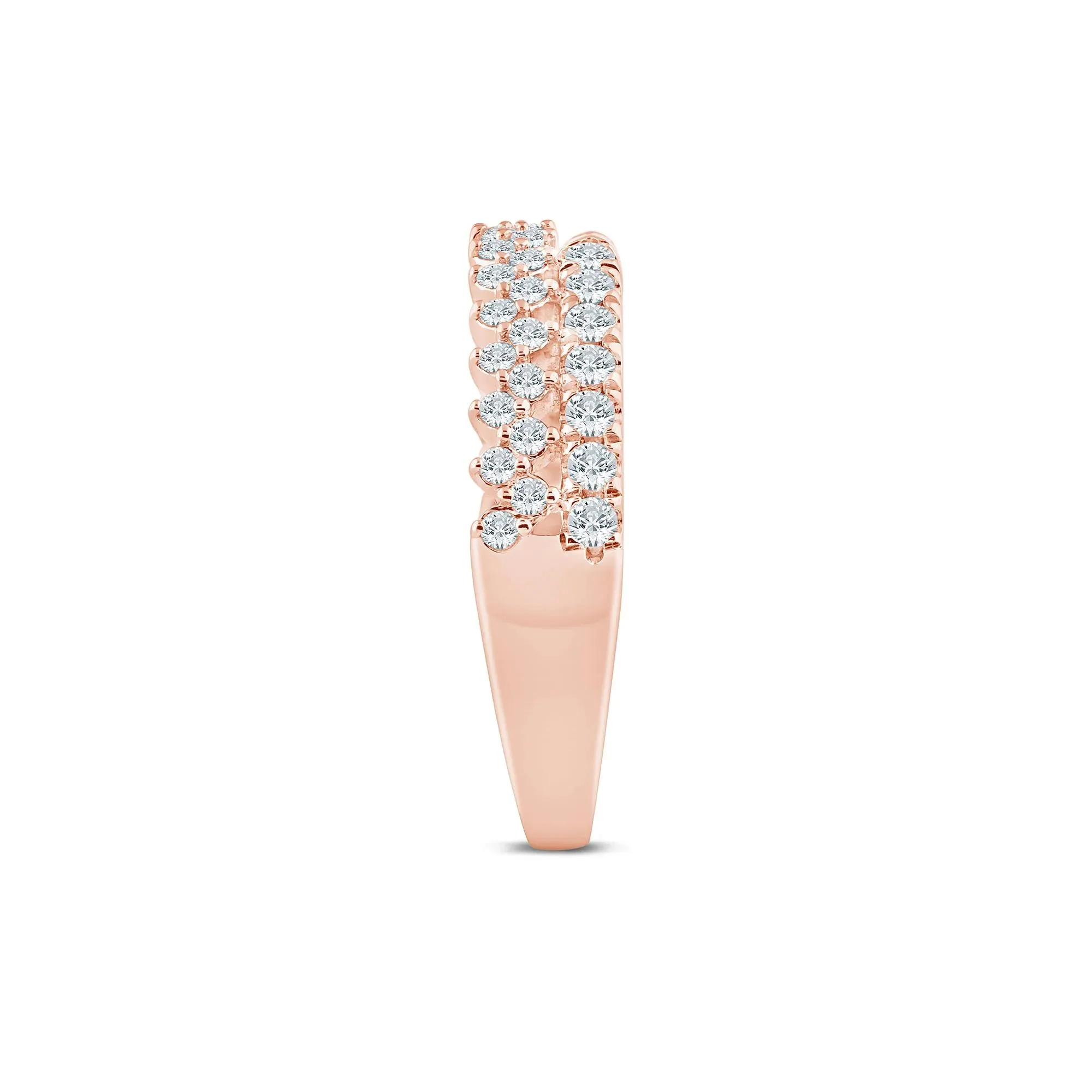 1/2 CT. Tw) Lab Grown Diamond Open Band Ring 14K Rose Gold ( Size 9 2mm - Image 3