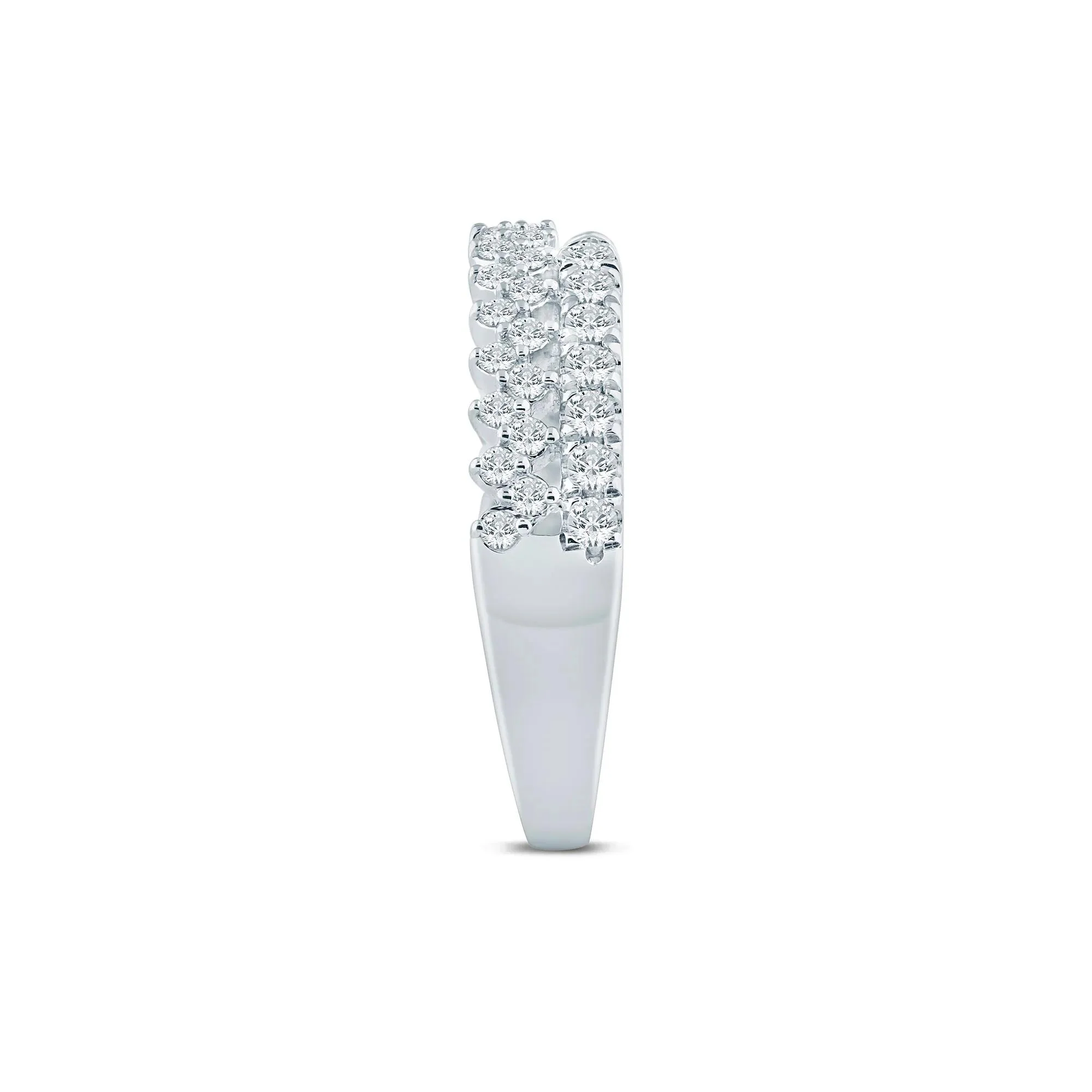 1/2 CT. Tw) Lab Grown Diamond Open Band Ring 14K White Gold ( Size 7 2mm - Image 3