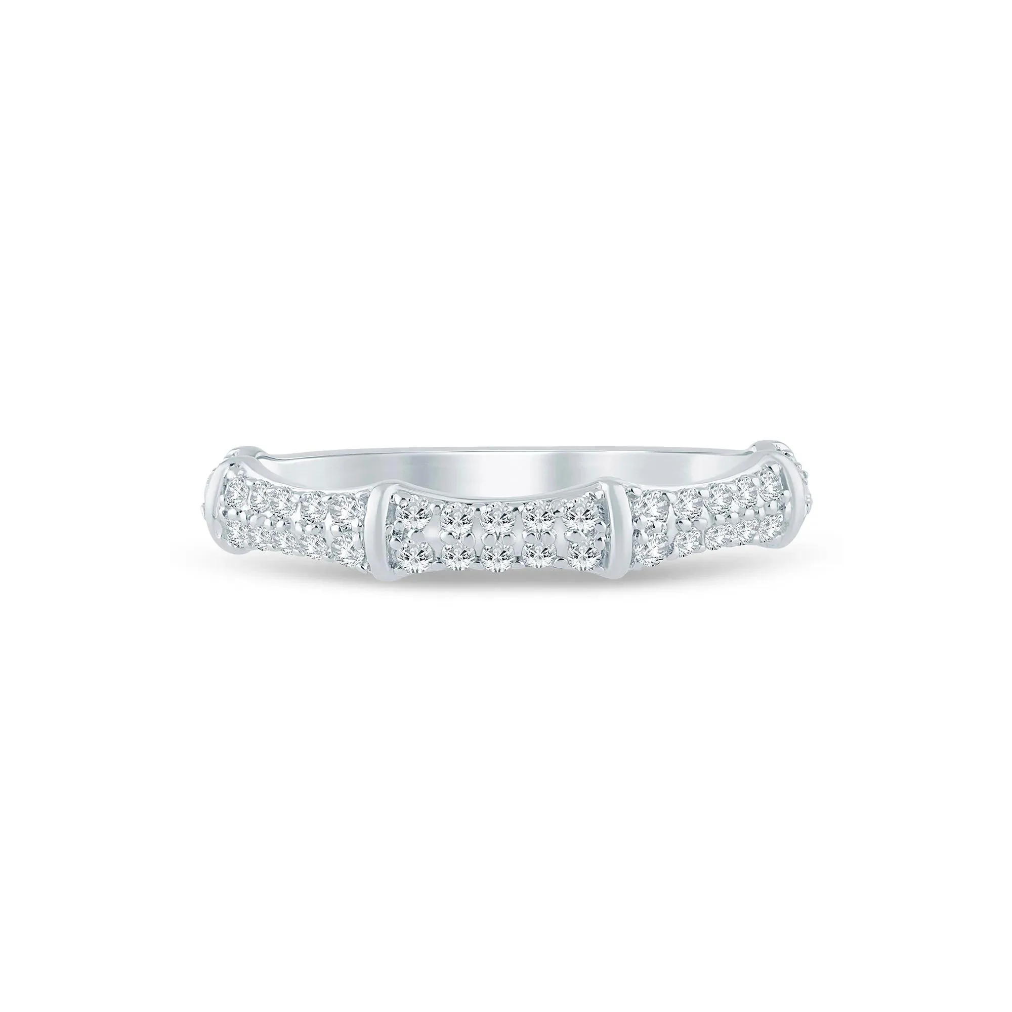 1/3 CT. Tw. Lab Grown Diamond Anniversary Band Ring 14K White Gold Size 5 1.5mm