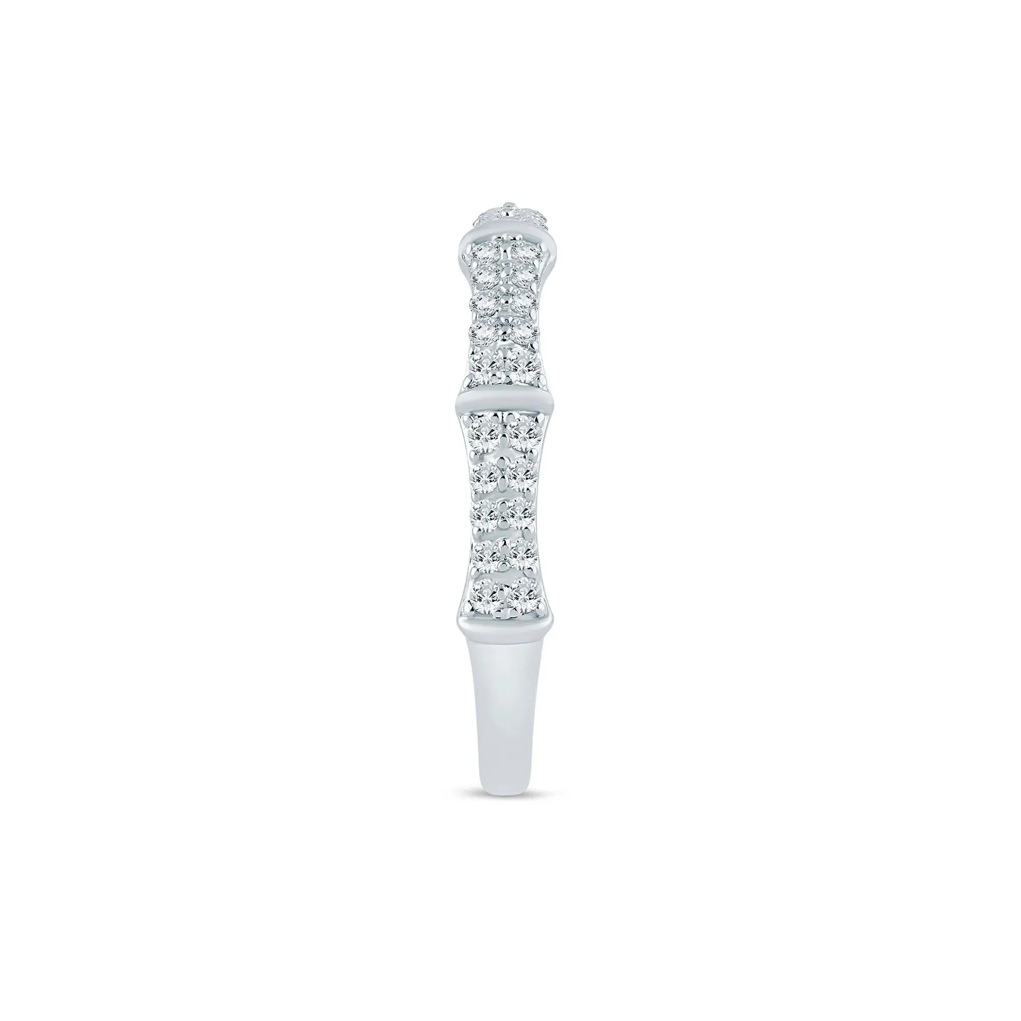 1/3 CT. Tw. Lab Grown Diamond Anniversary Band Ring 14K White Gold Size 6 1.5mm - Image 3