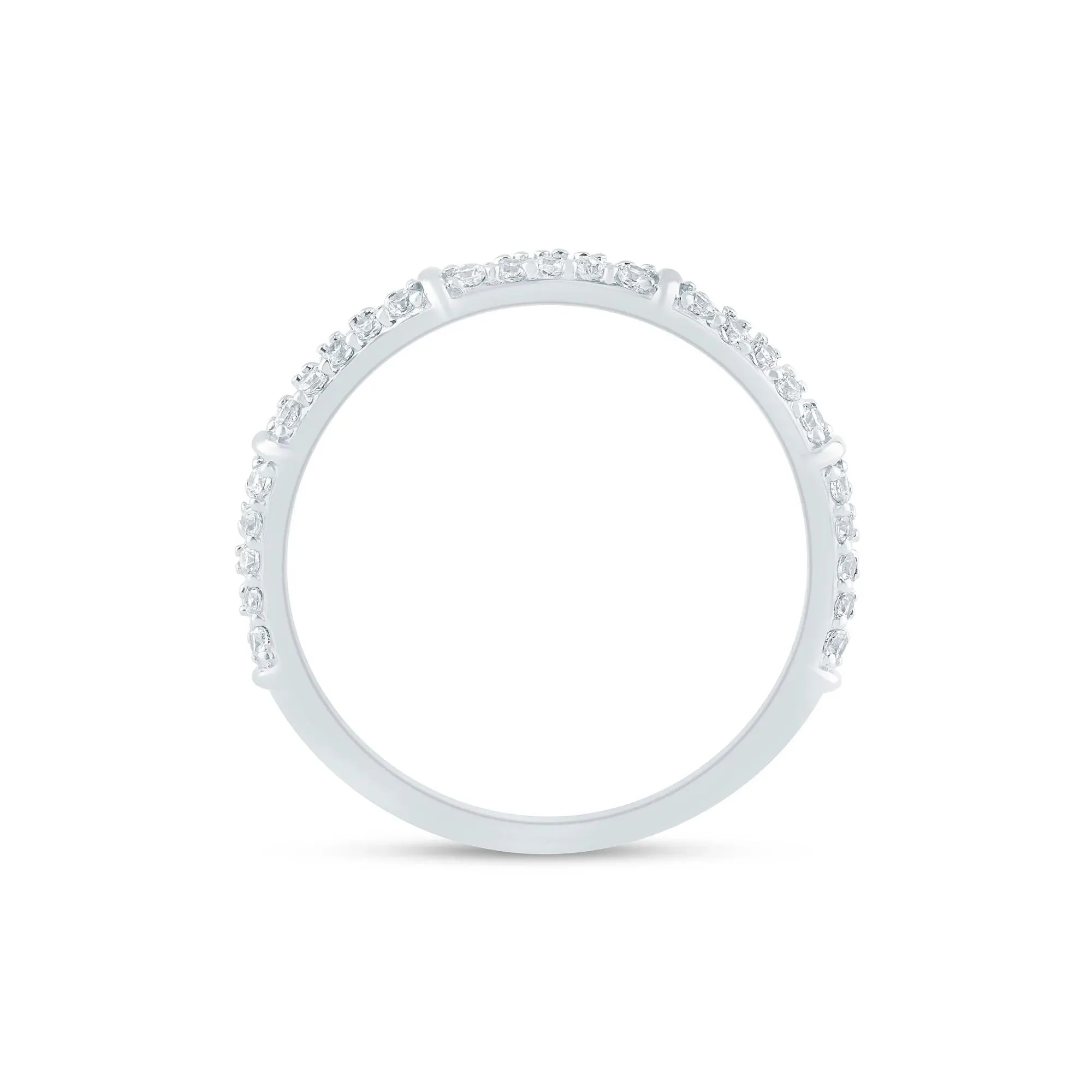 1/3 CT. Tw. Lab Grown Diamond Anniversary Band Ring 14K White Gold Size 8 1.5mm - Image 2