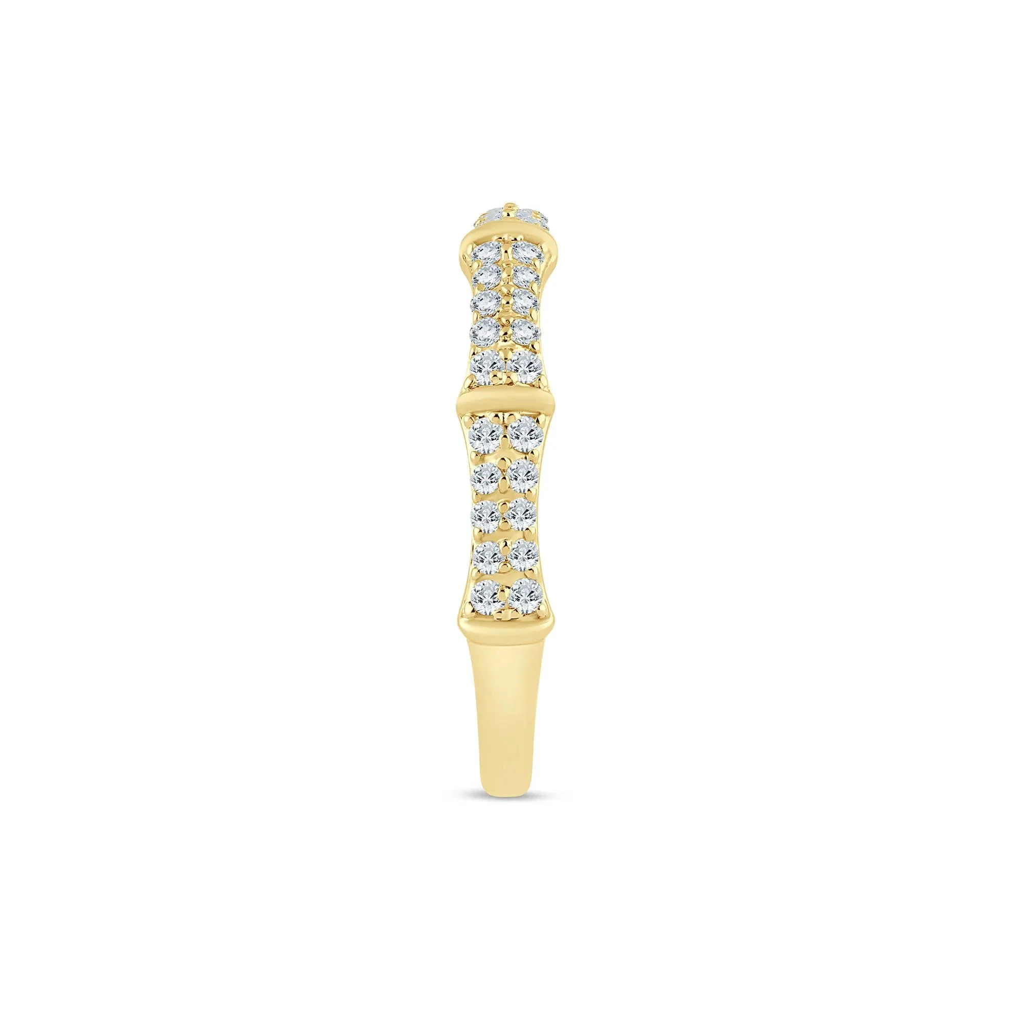 1/3 CT. Tw. Lab Grown Diamond Anniversary Band Ring 14K Yellow Gold Size 8.5 1.5mm - Image 3