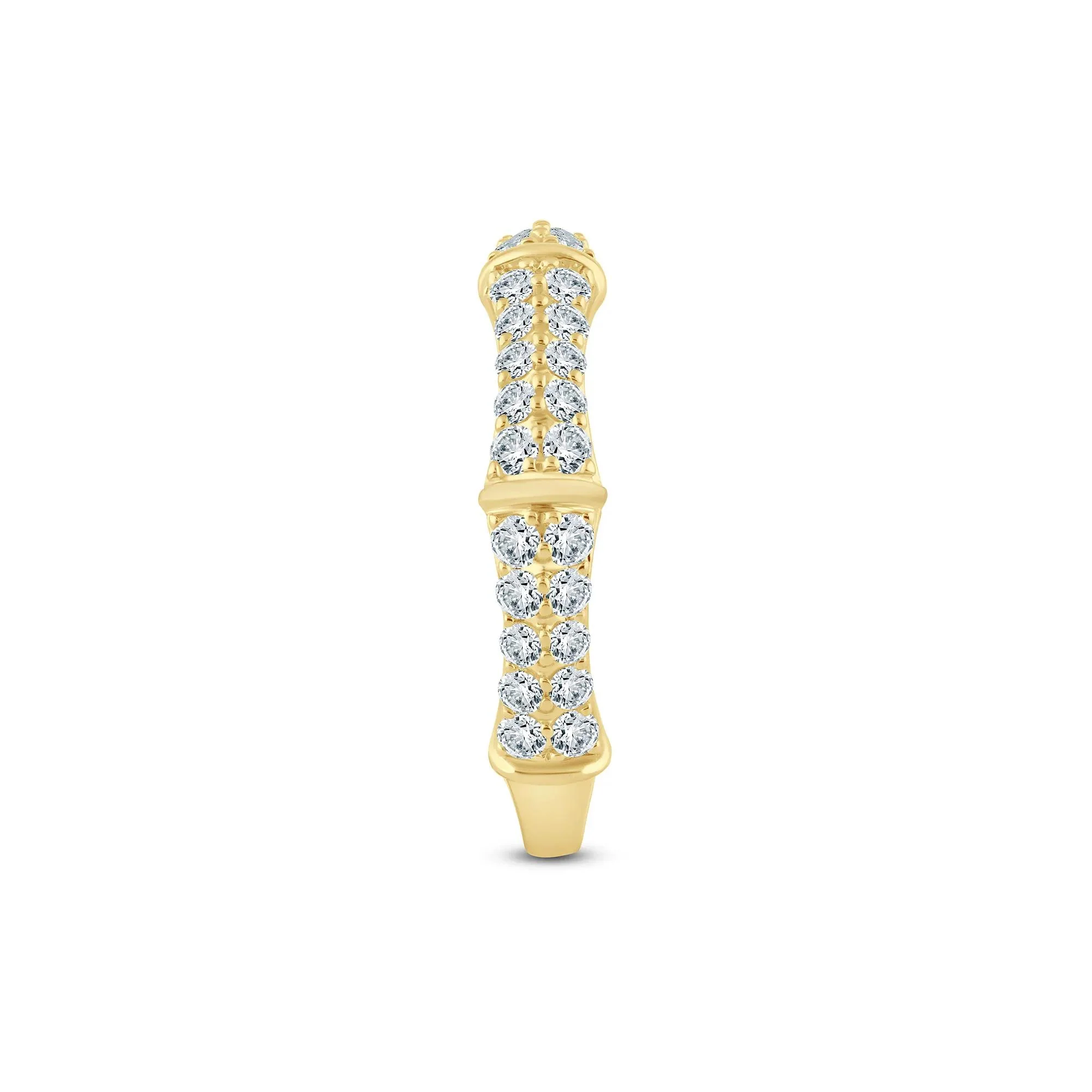 3/4 CT. Tw. Lab Grown Diamond Anniversary Band Ring 14K Yellow Gold Size 8 2mm - Image 3