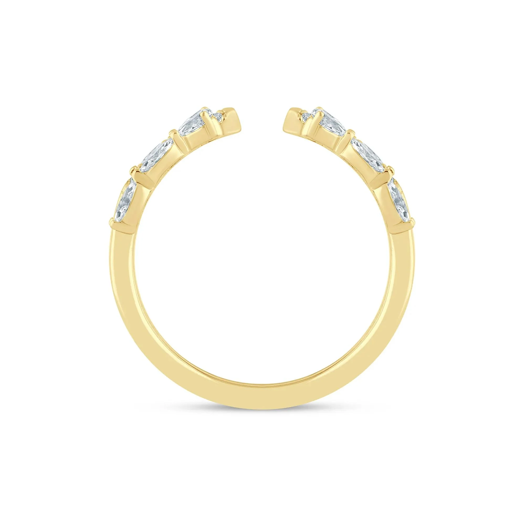 1/2 CT. Tw. Lab Grown Diamond Insert 14K Yellow Gold Ring Size 7.5 2.5mm - Image 2