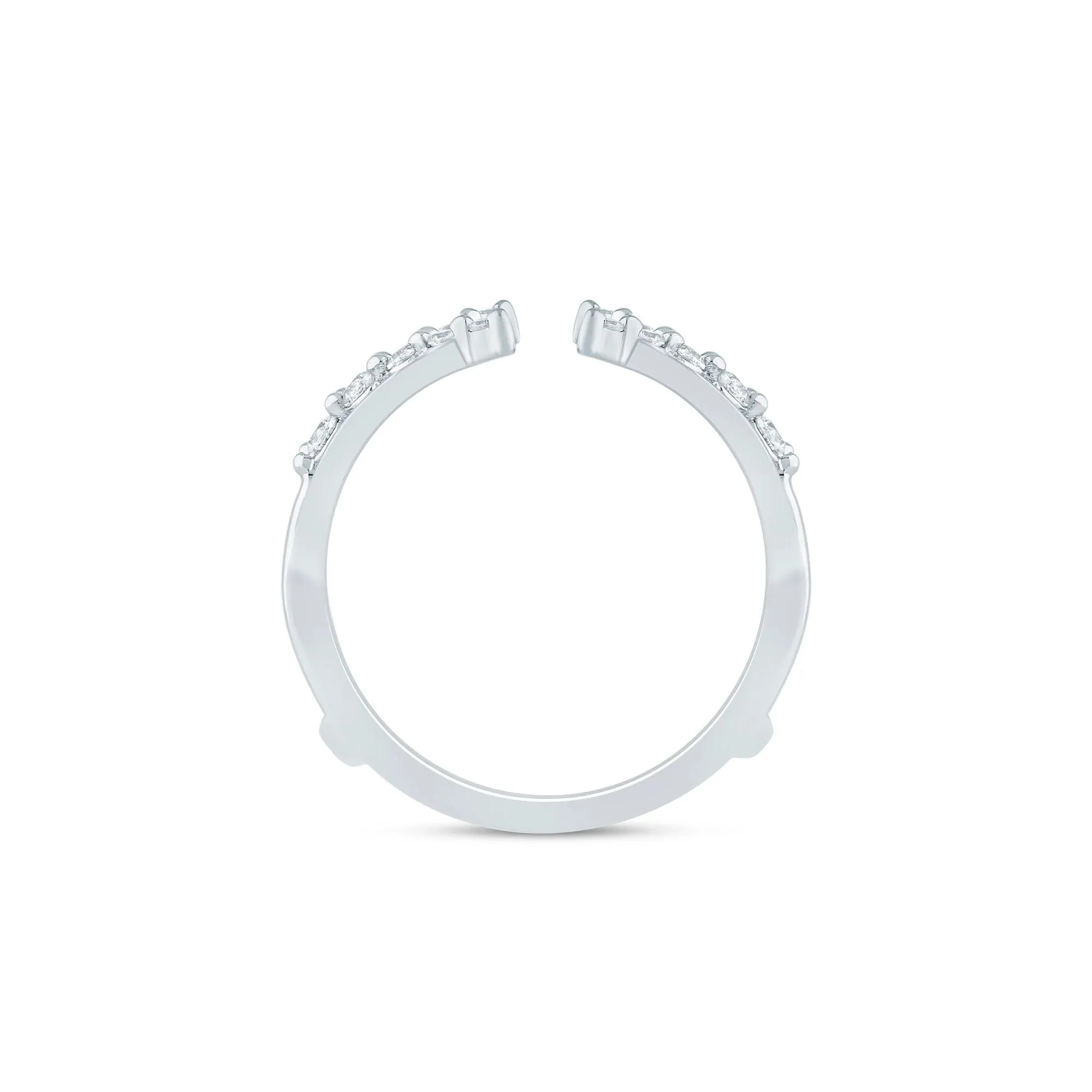 1/3 CT. Tw. Lab Grown Diamond Open Insert 14K White Gold Ring Size 5.5 1.5mm - Image 3
