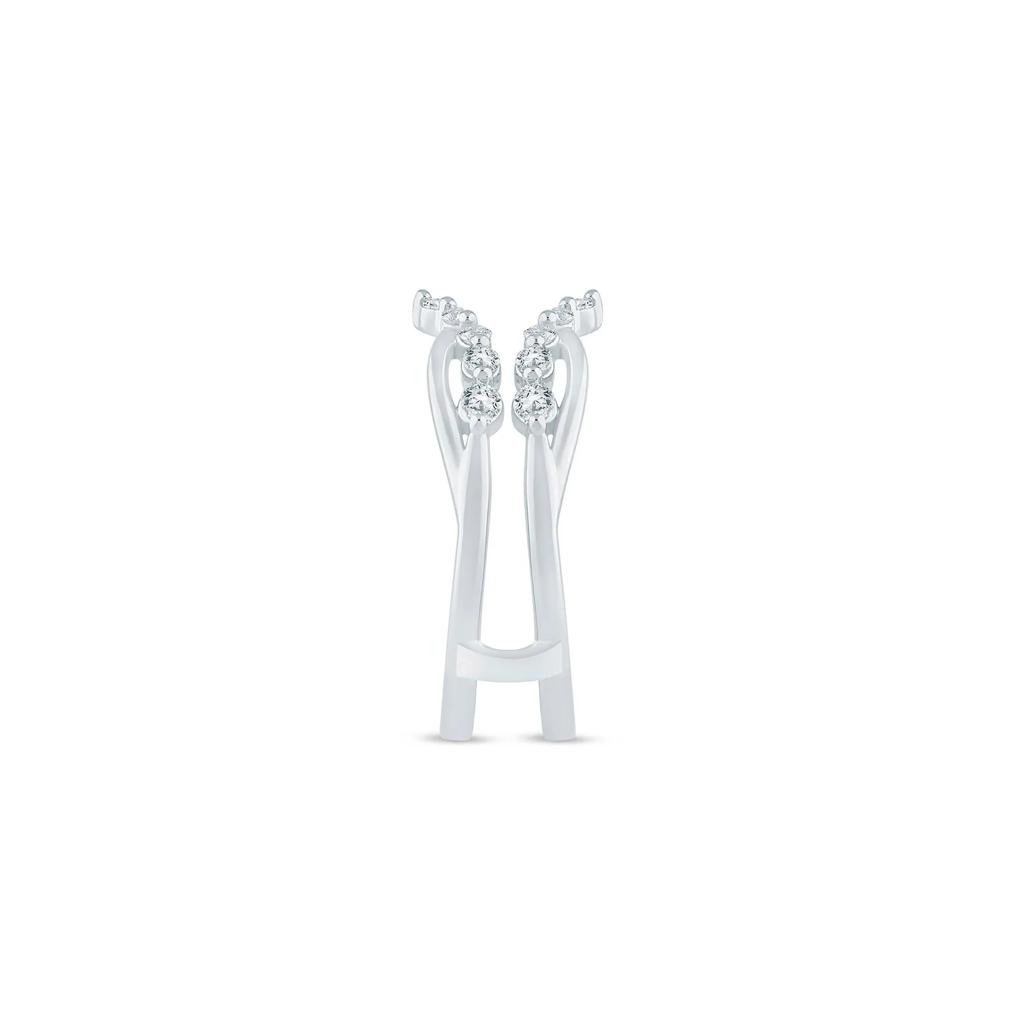 1/3 CT. Tw. Lab Grown Diamond Open Insert 14K White Gold Ring Size 9 1.5mm - Image 2