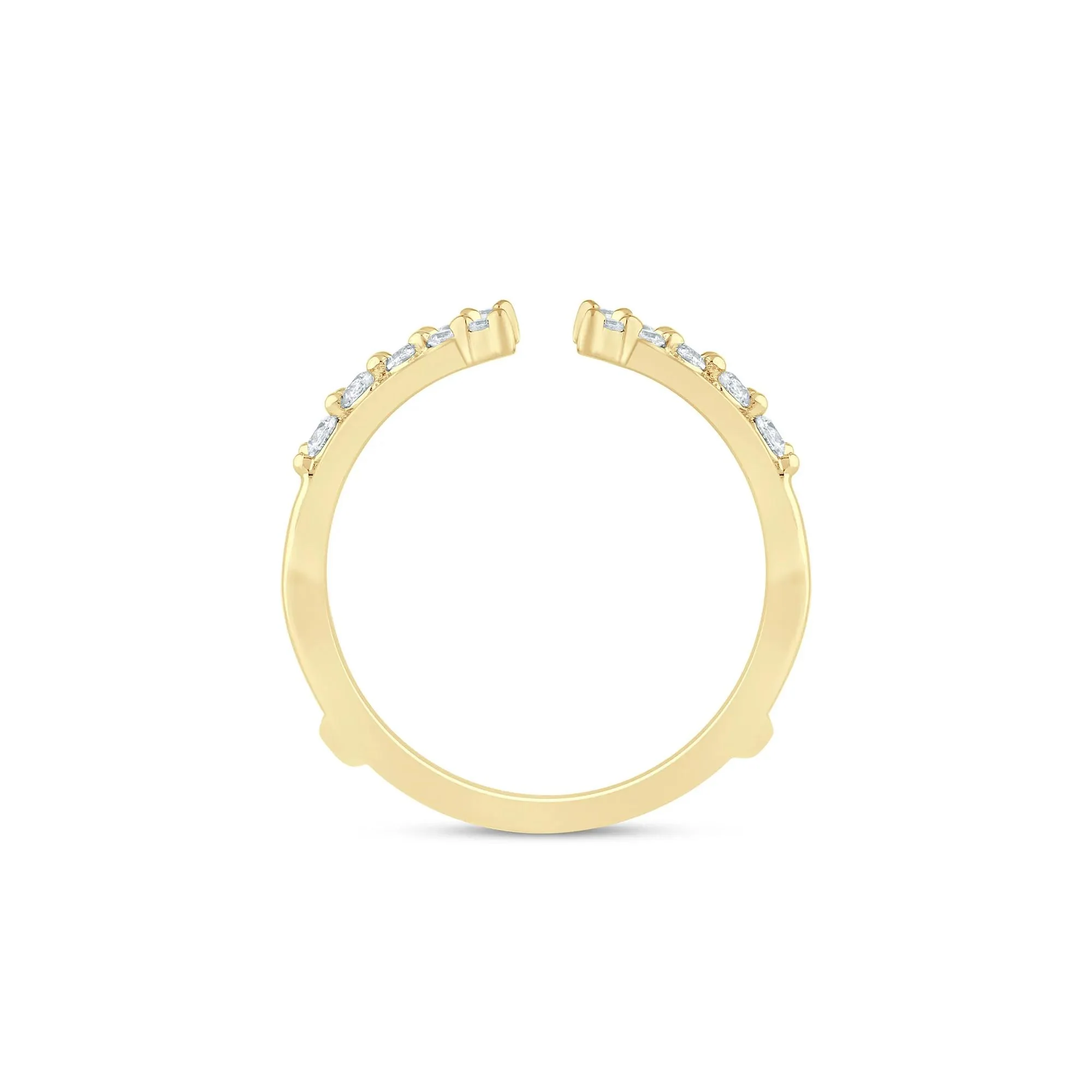 1/3 CT. Tw. Lab Grown Diamond Open Insert 14K Yellow Gold Ring Size 6.5 1.5mm - Image 2
