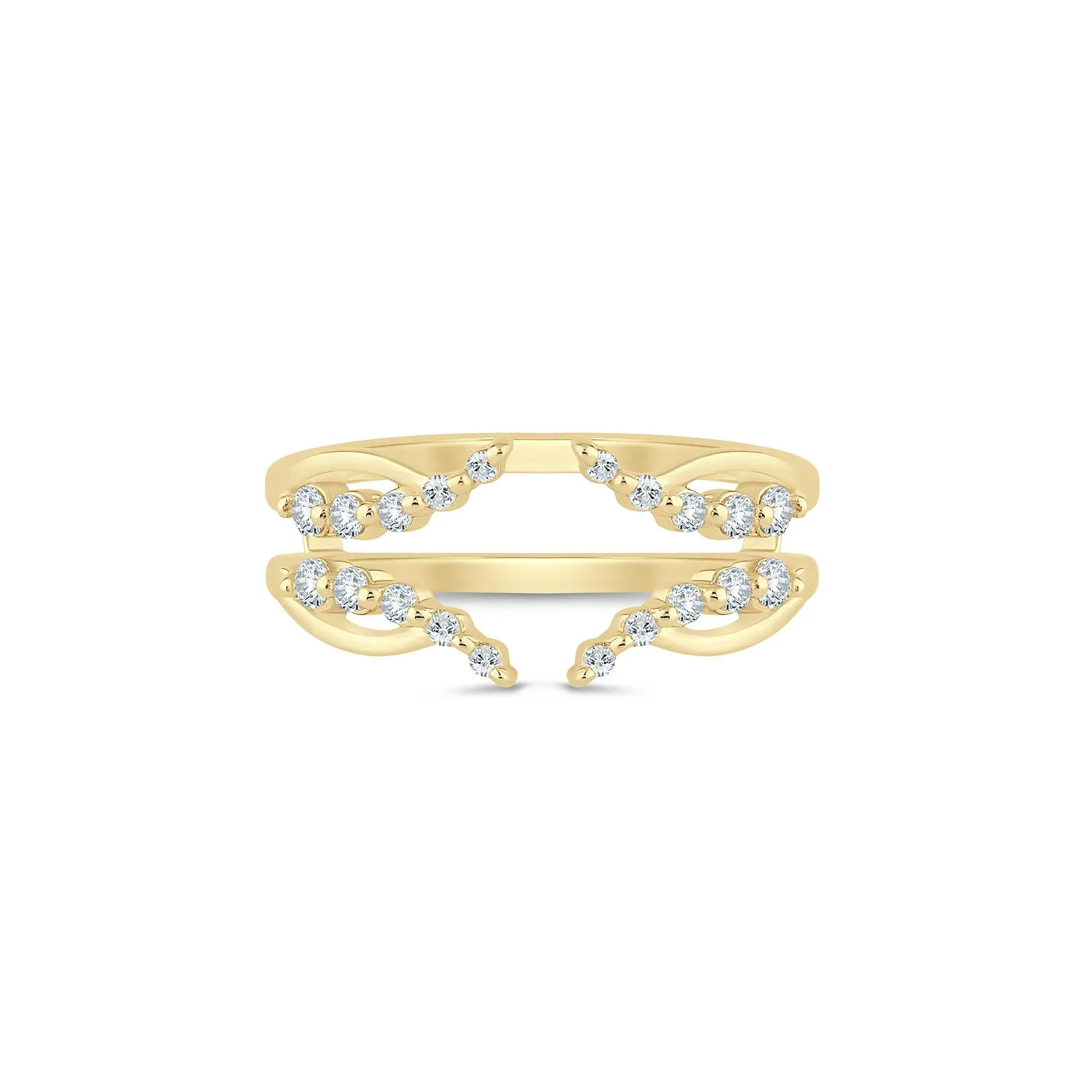 1/3 CT. Tw. Lab Grown Diamond Open Insert 14K Yellow Gold Ring Size 8 1.5mm