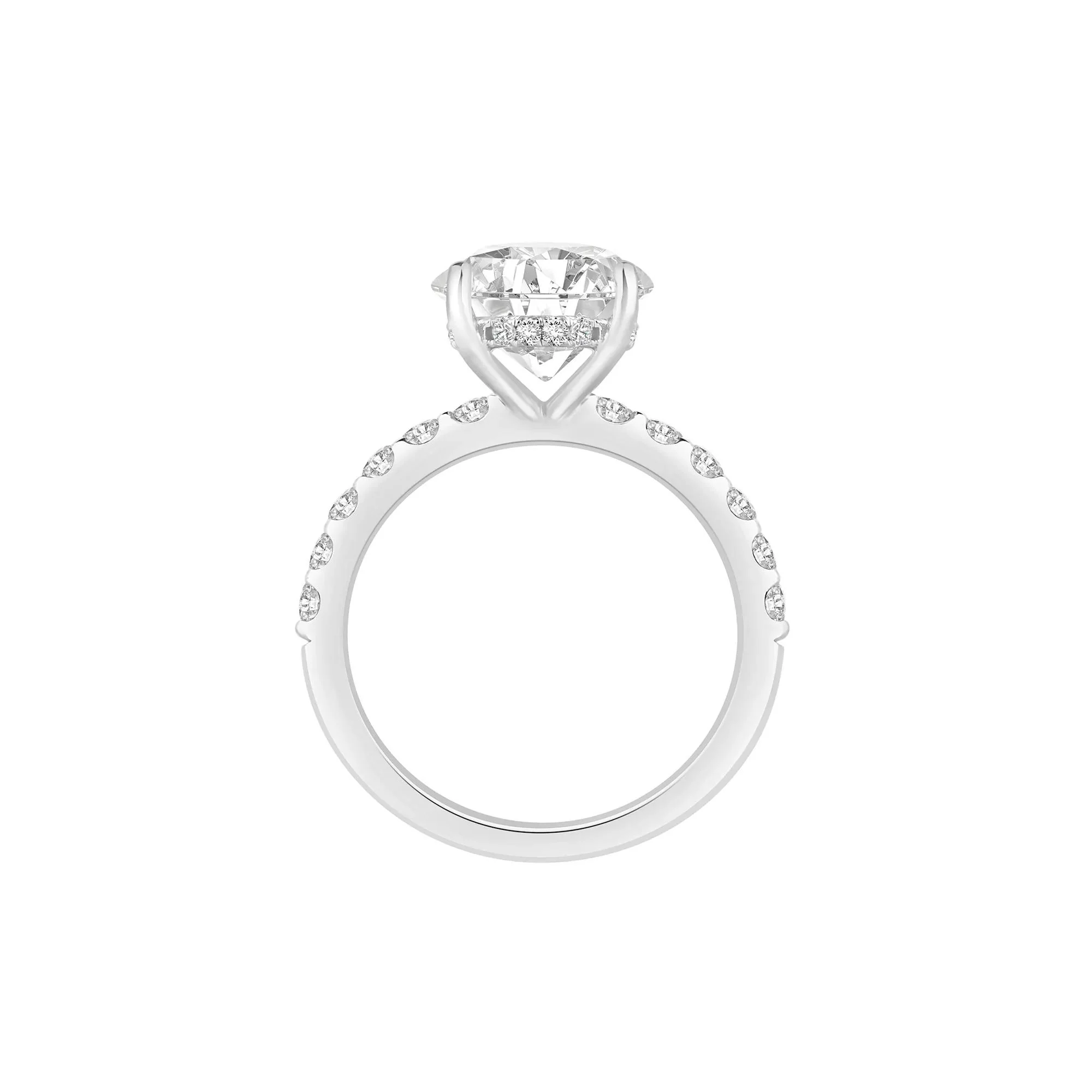 7 3/4 CT. Tw. Lab Grown Diamond Oval Engagement Ring 14K White Gold Size 7.5 - Image 2