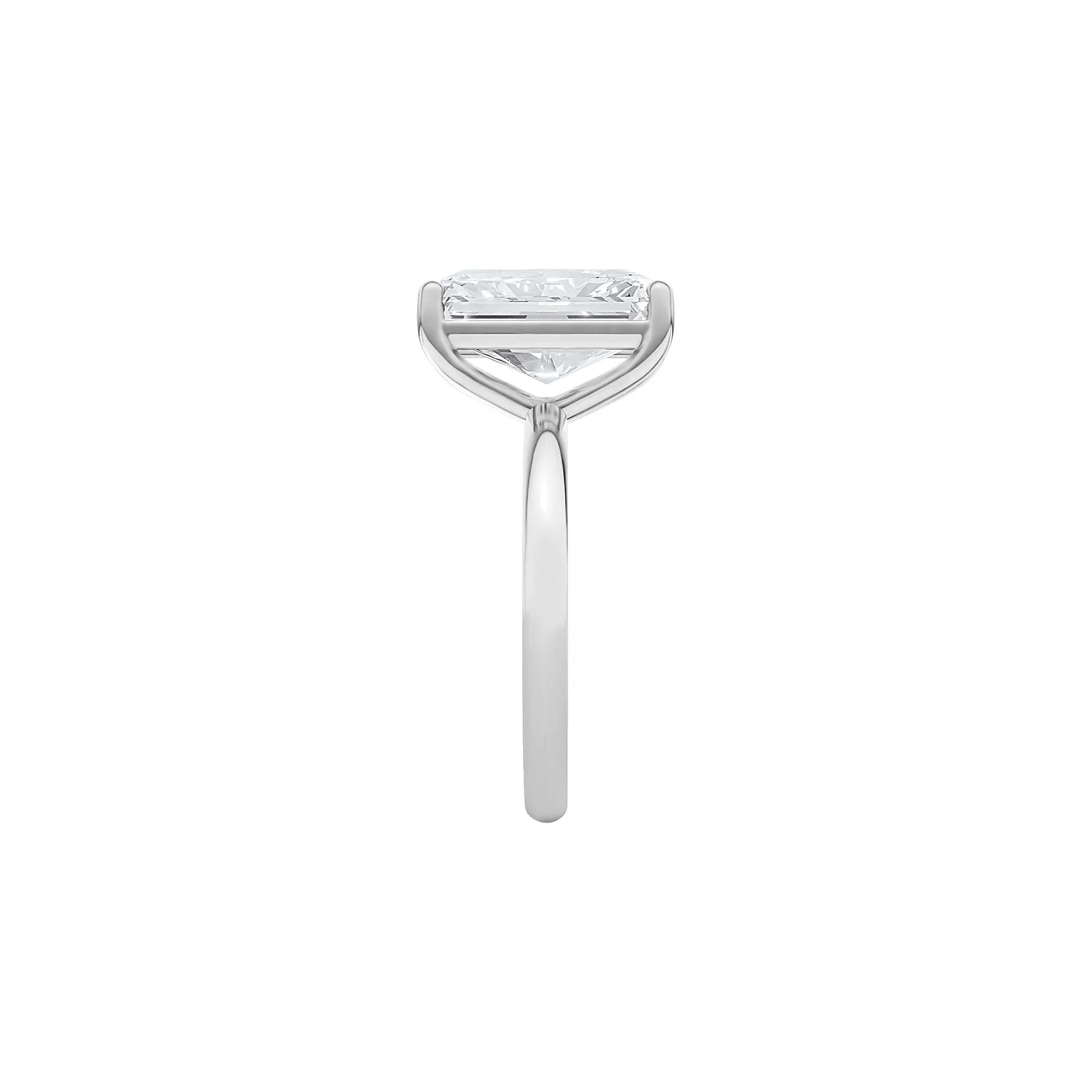 Lab Grown Diamond Radiant-Cut Solitaire Ring Platinum (5 CT.) White Size 11.5 2mm - Image 3