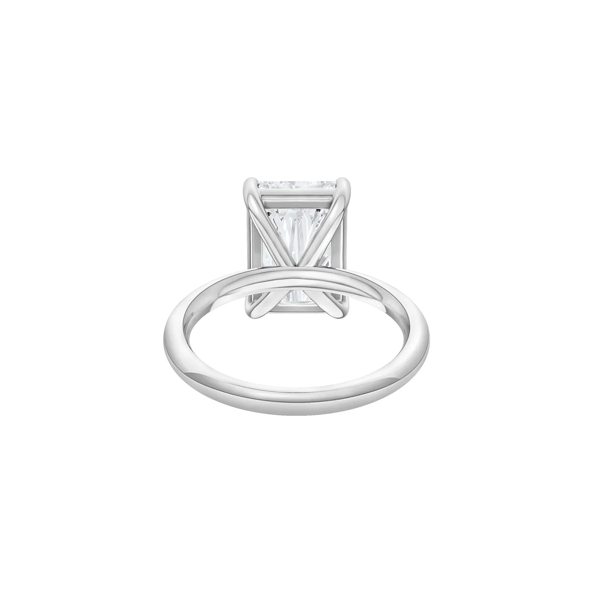 Lab Grown Diamond Radiant-Cut Solitaire Ring Platinum (5 CT.) White Size 11.5 2mm - Image 4