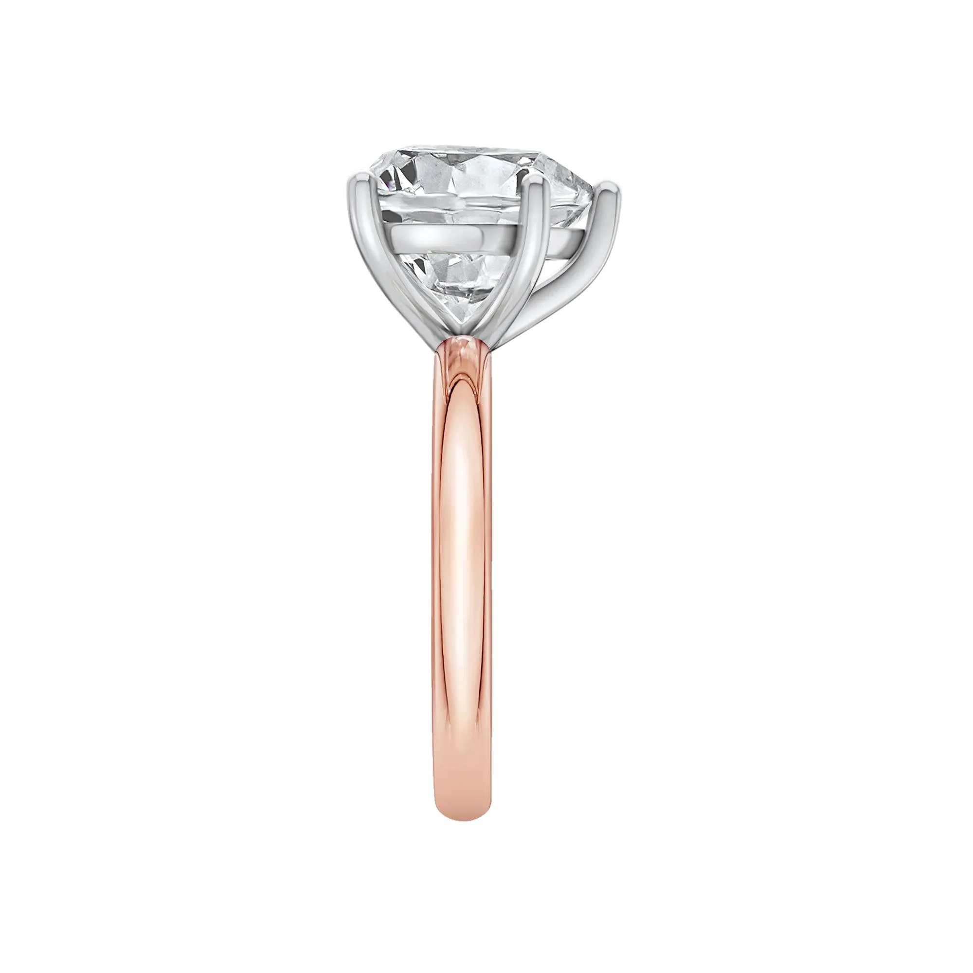Lab Grown Diamond Heart-Shaped Solitaire Ring 14K Rose & White Gold (5 CT.) Size 7 2mm - Image 3