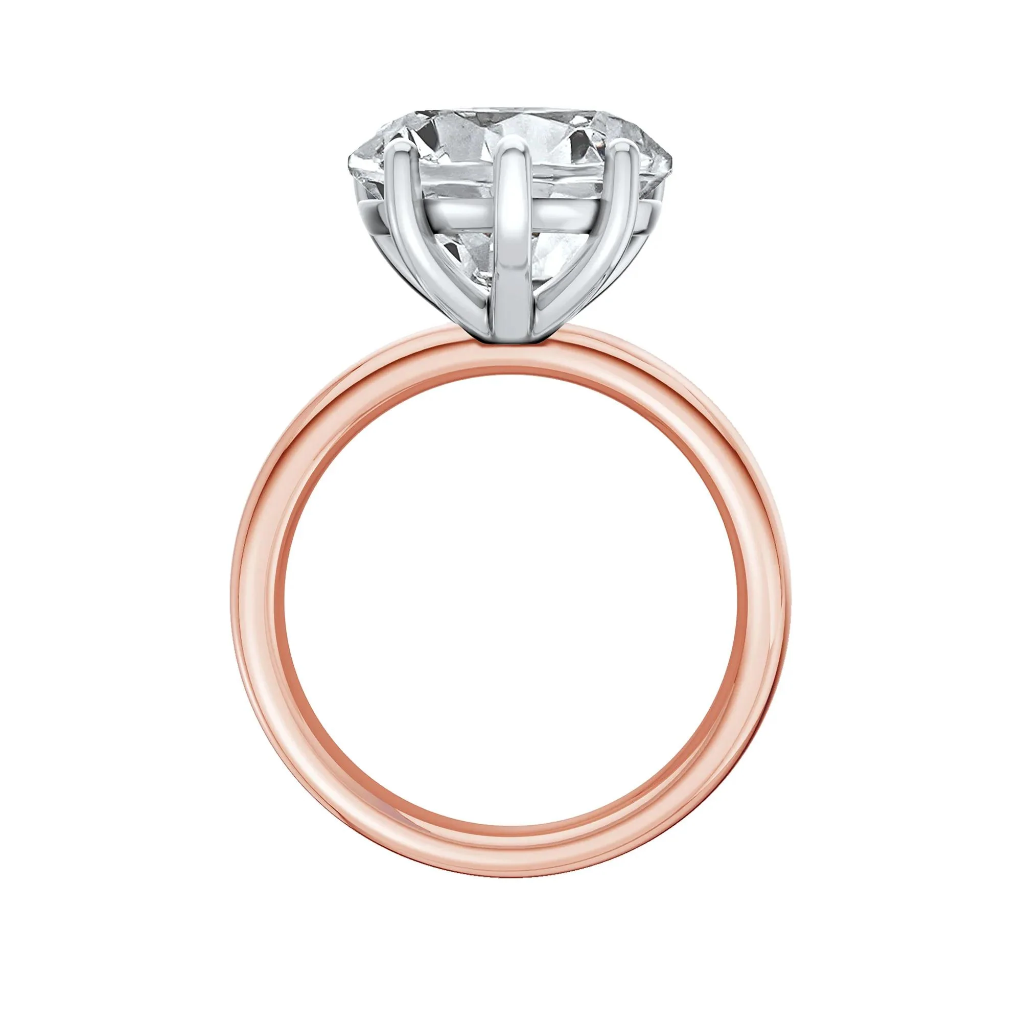 Lab Grown Diamond Heart-Shaped Solitaire Ring 14K Rose & White Gold (5 CT.) Size 8 2mm - Image 2