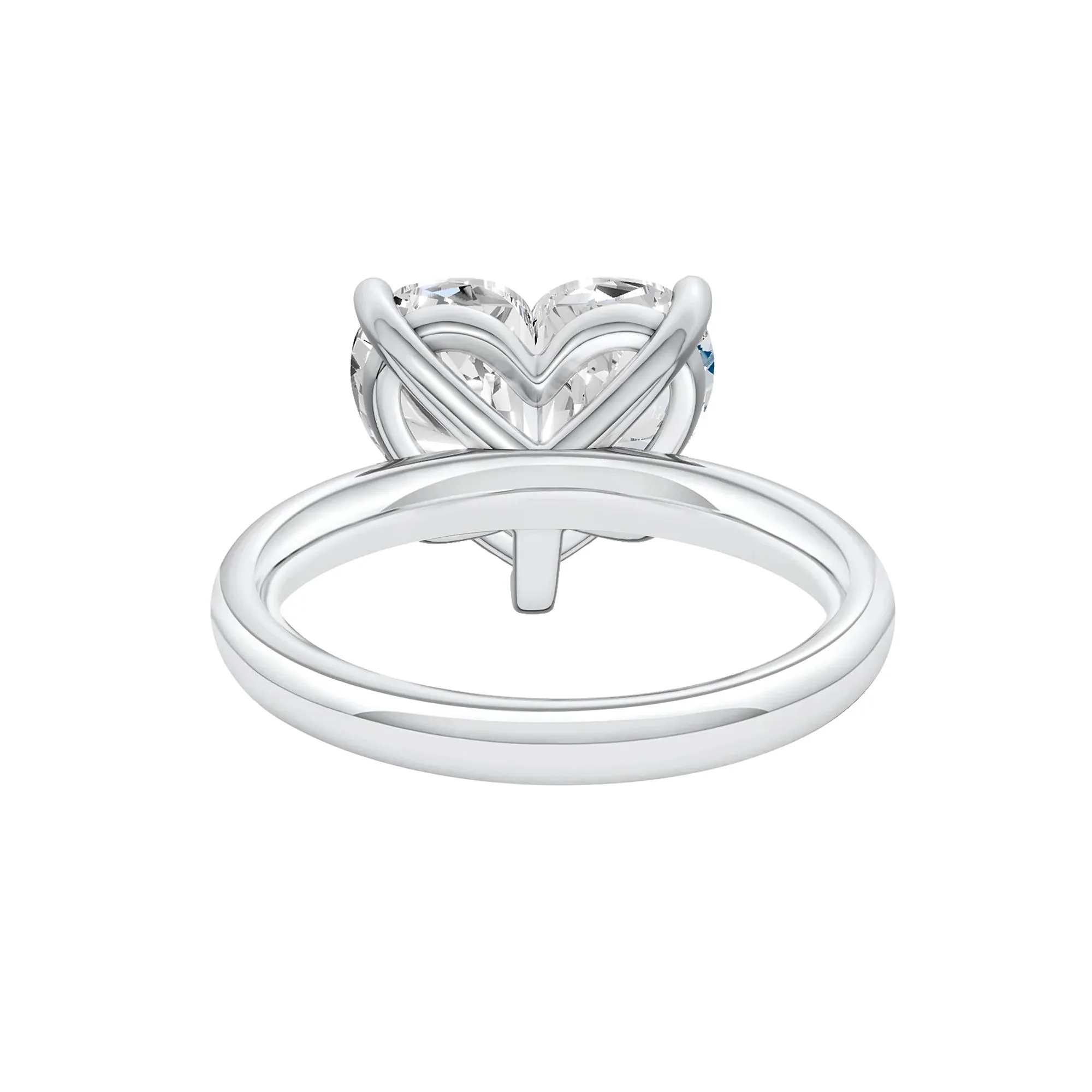 Lab Grown Diamond Heart-Shaped Solitaire Ring 14K White Gold (5 CT.) Size 7.5 2mm - Image 4