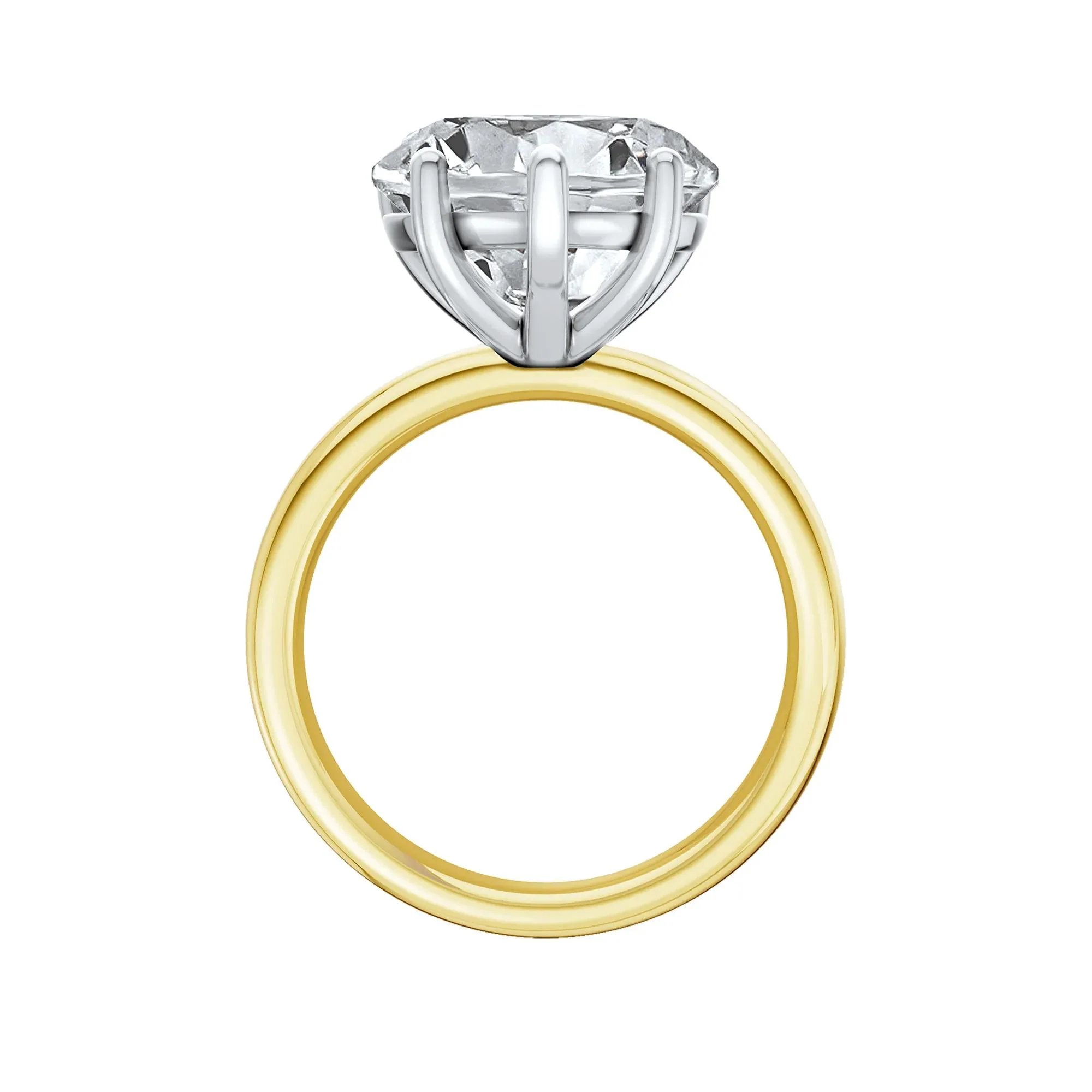 Lab Grown Diamond Heart-Shaped Solitaire Ring 14K Yellow & White Gold (5 CT.) Size 5.5 2mm - Image 2